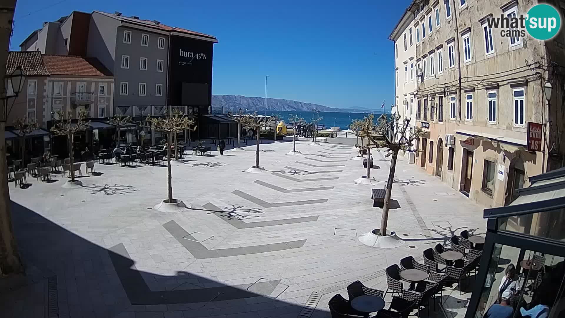 Centro della città di Senj – Piazza Pavlin – Live Cam Dalmazia
