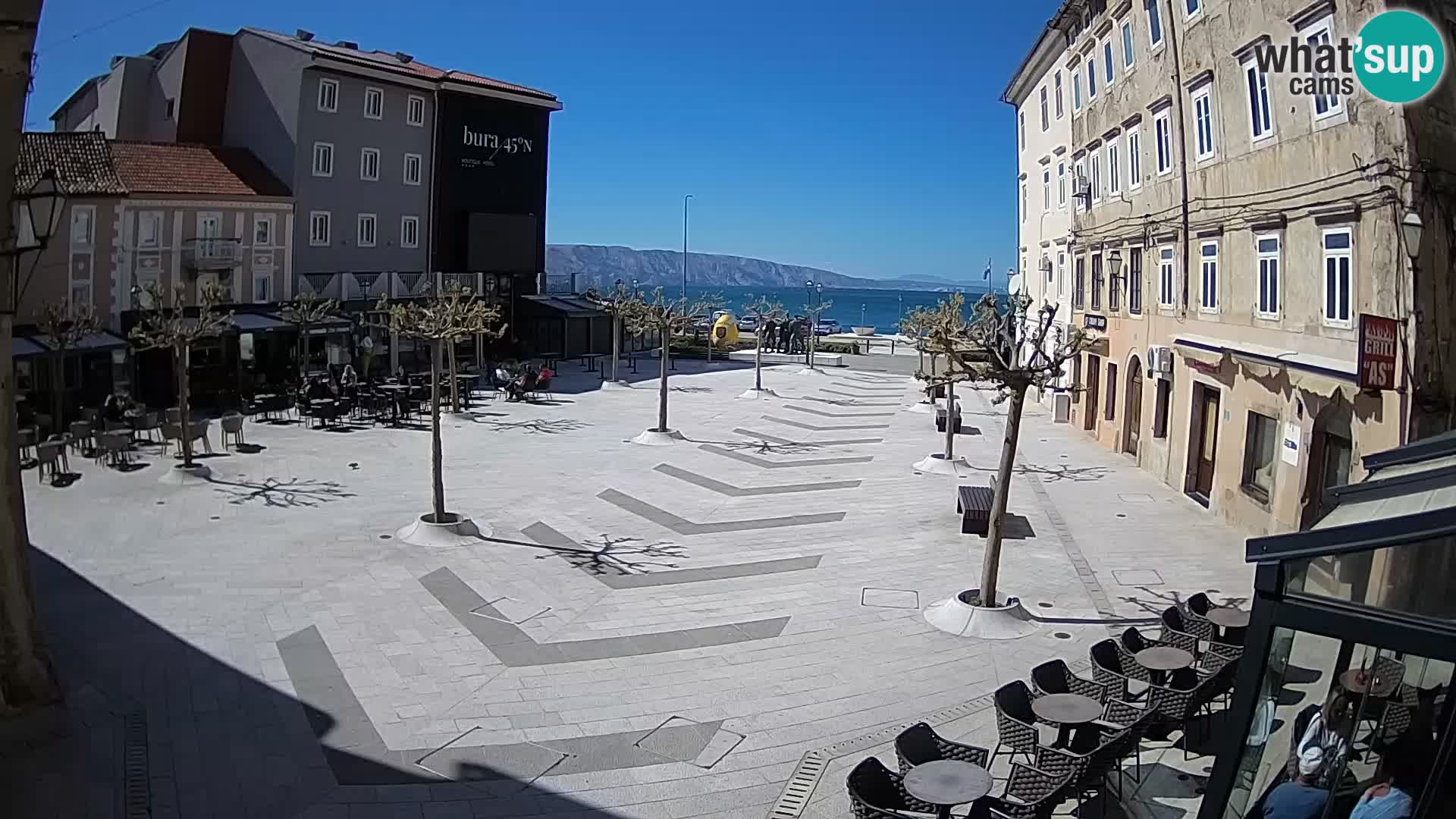 Centro de la ciudad de Senj – plaza Pavlin – Live Cam Dalmacia