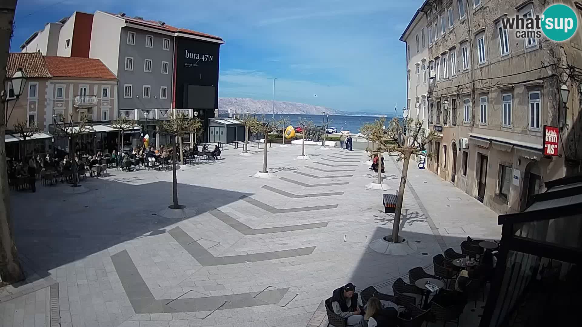 Centro de la ciudad de Senj – plaza Pavlin – Live Cam Dalmacia