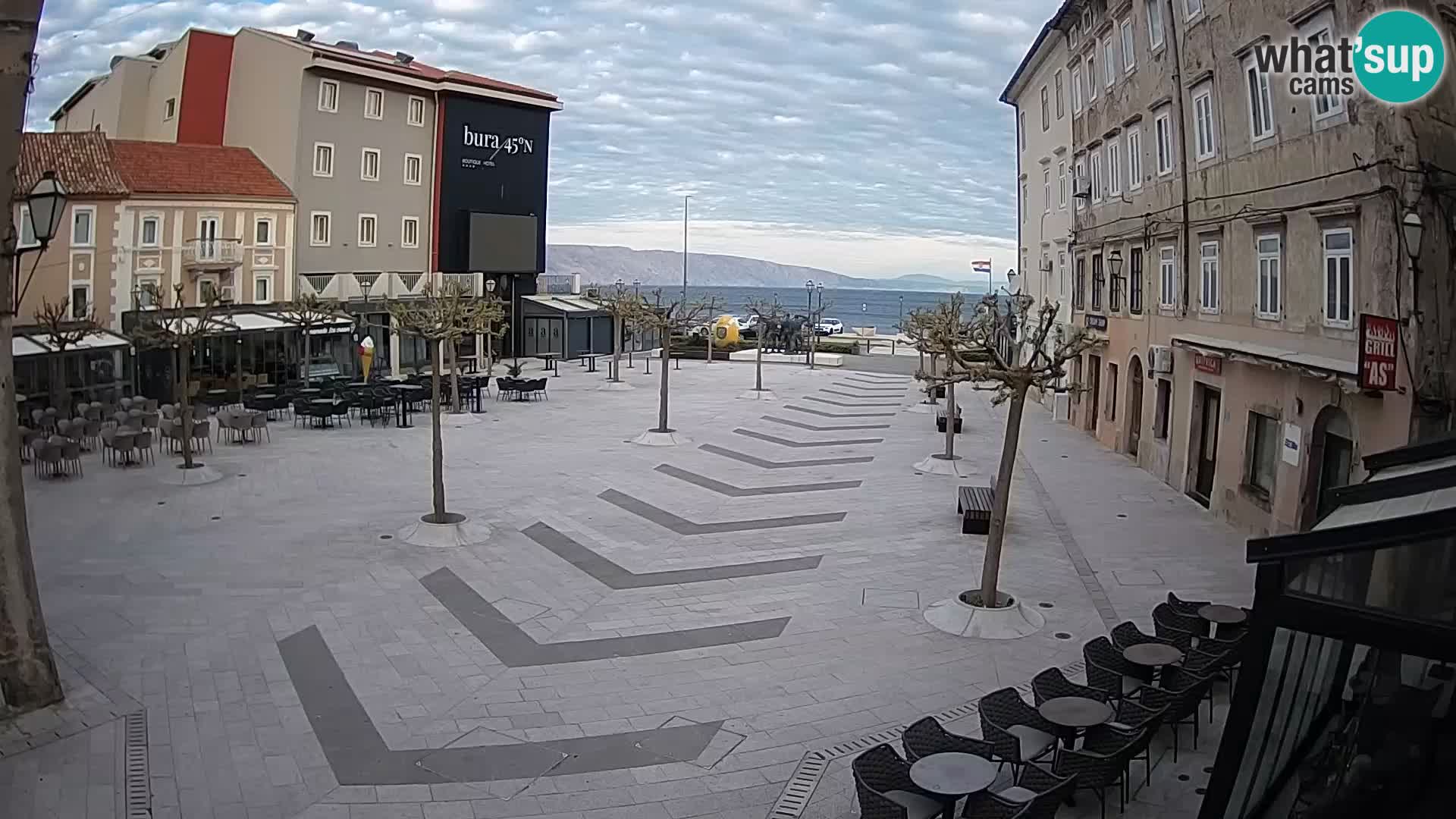 Centro della città di Senj – Piazza Pavlin – Live Cam Dalmazia