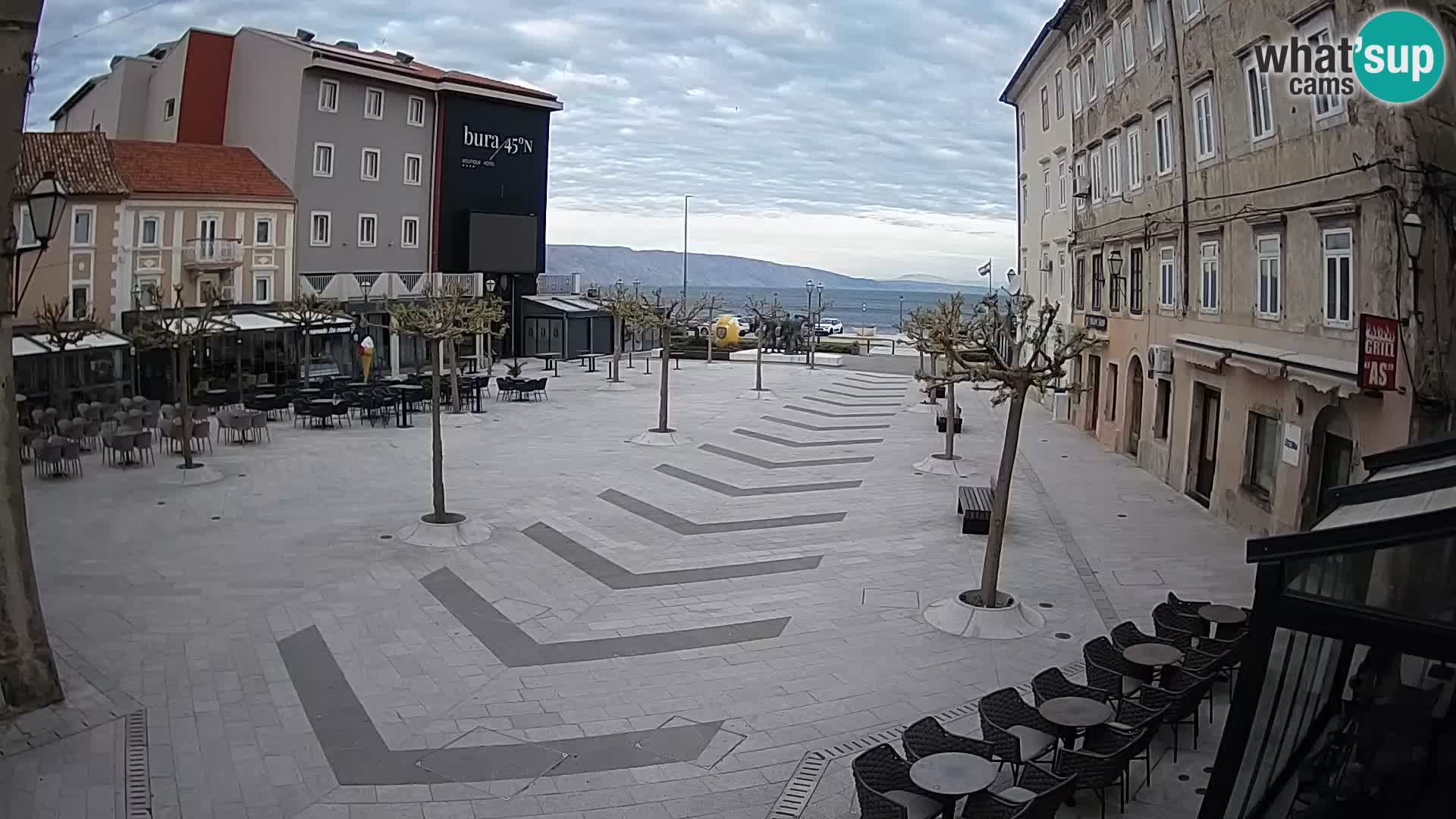Centro della città di Senj – Piazza Pavlin – Live Cam Dalmazia
