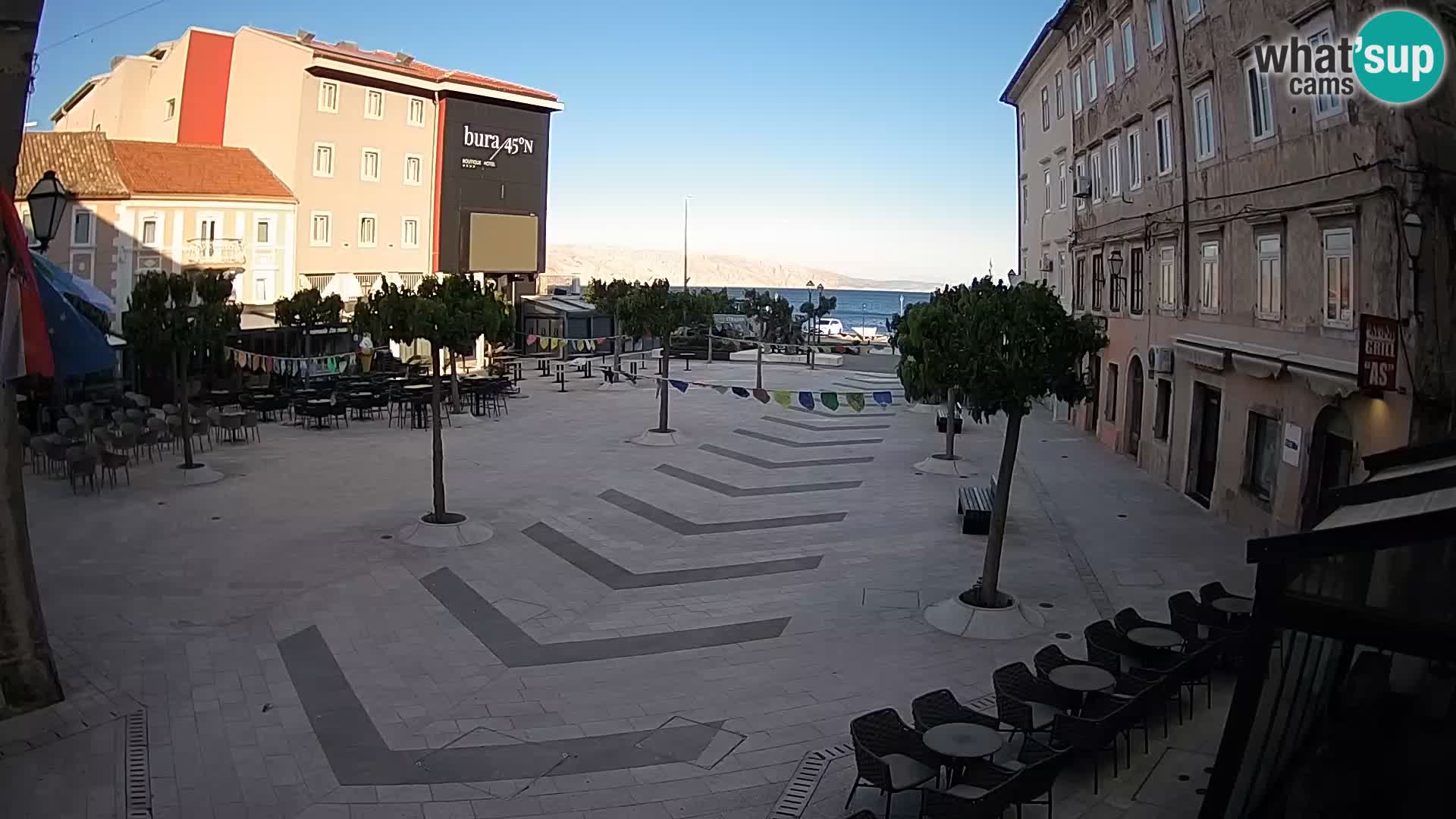 Centro de la ciudad de Senj – plaza Pavlin – Live Cam Dalmacia