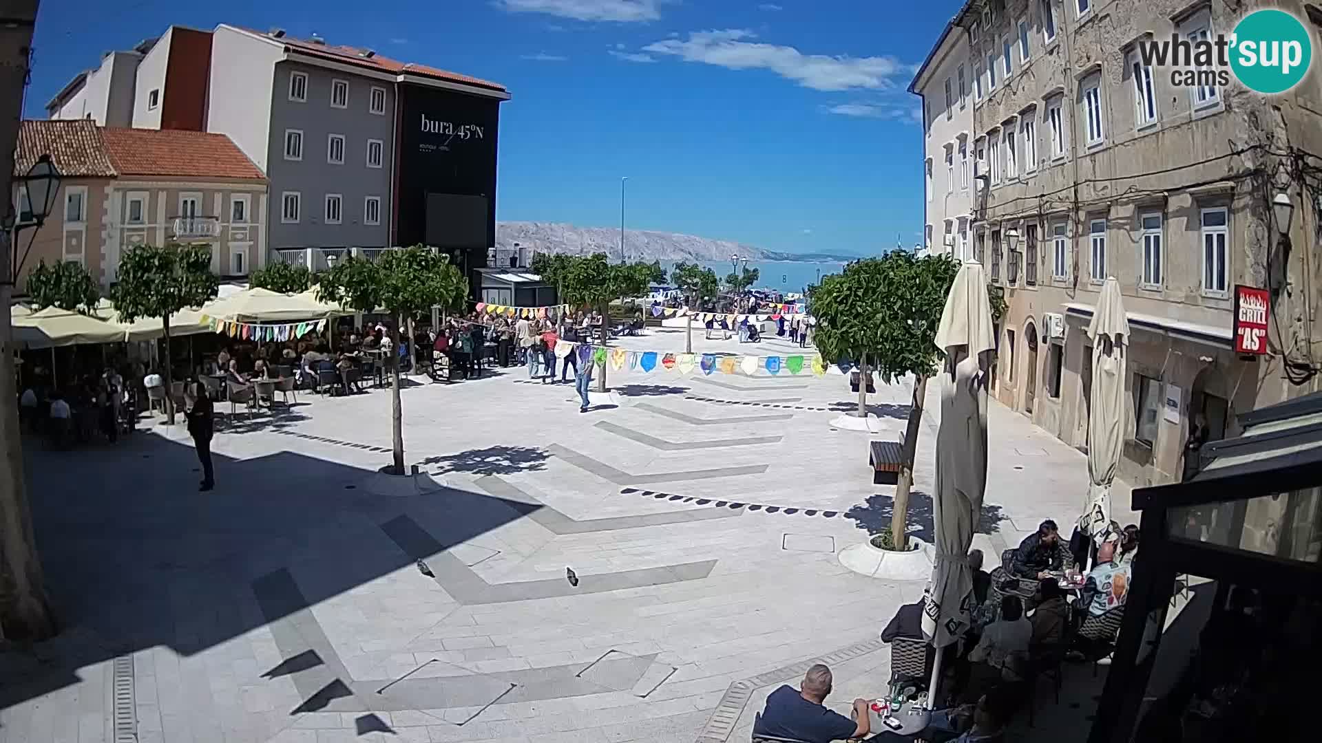 Centre de la ville de Senj – Place Pavlin – Live Cam Dalmatie