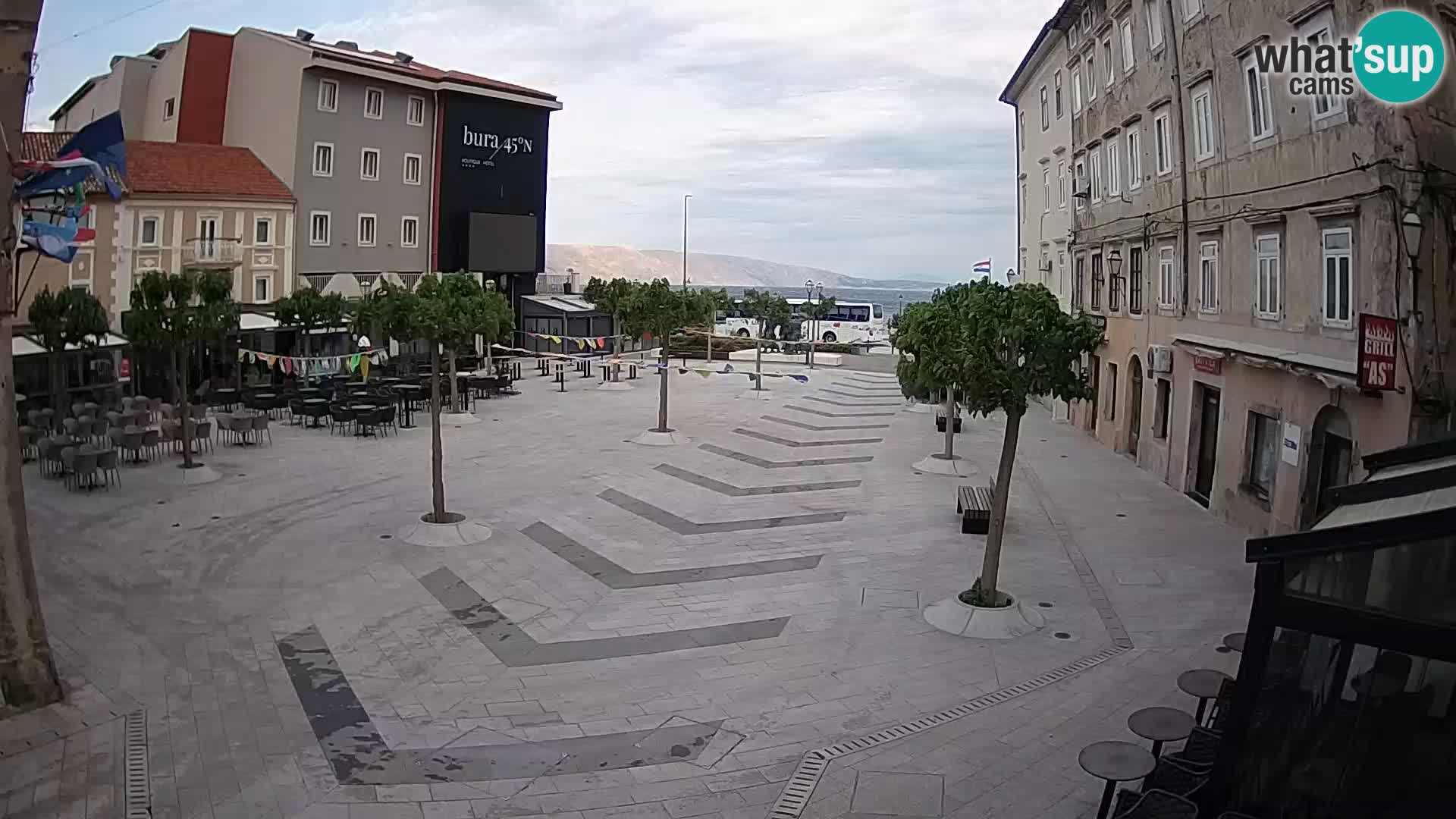 Center of Senj city – Pavlin square – Live Cam Dalmatia