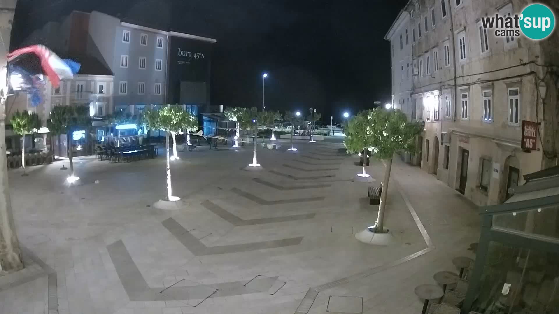 Center mesta Senj – Pavlinski trg – spletne kamere Dalmacija