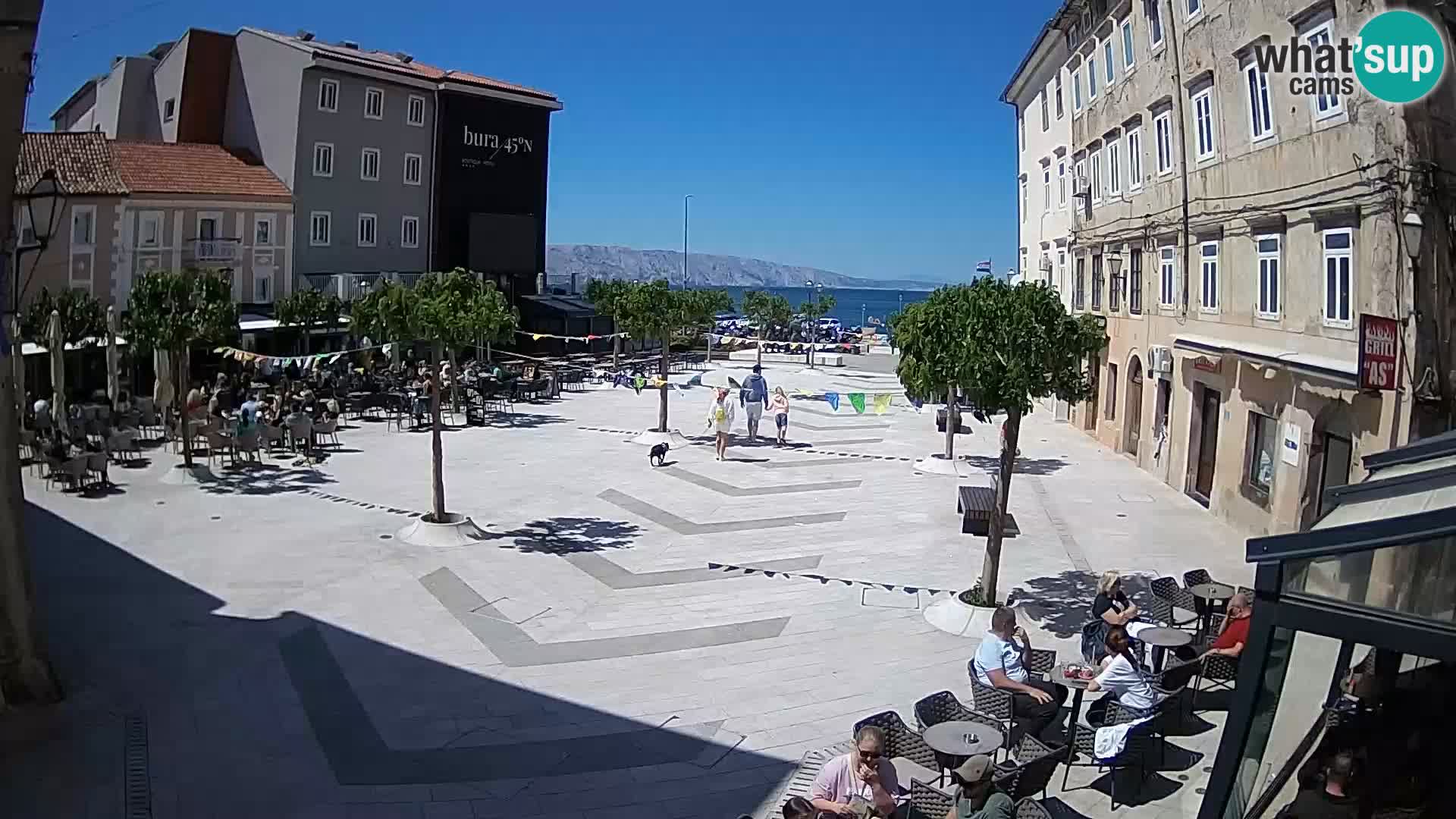 Centre de la ville de Senj – Place Pavlin – Live Cam Dalmatie