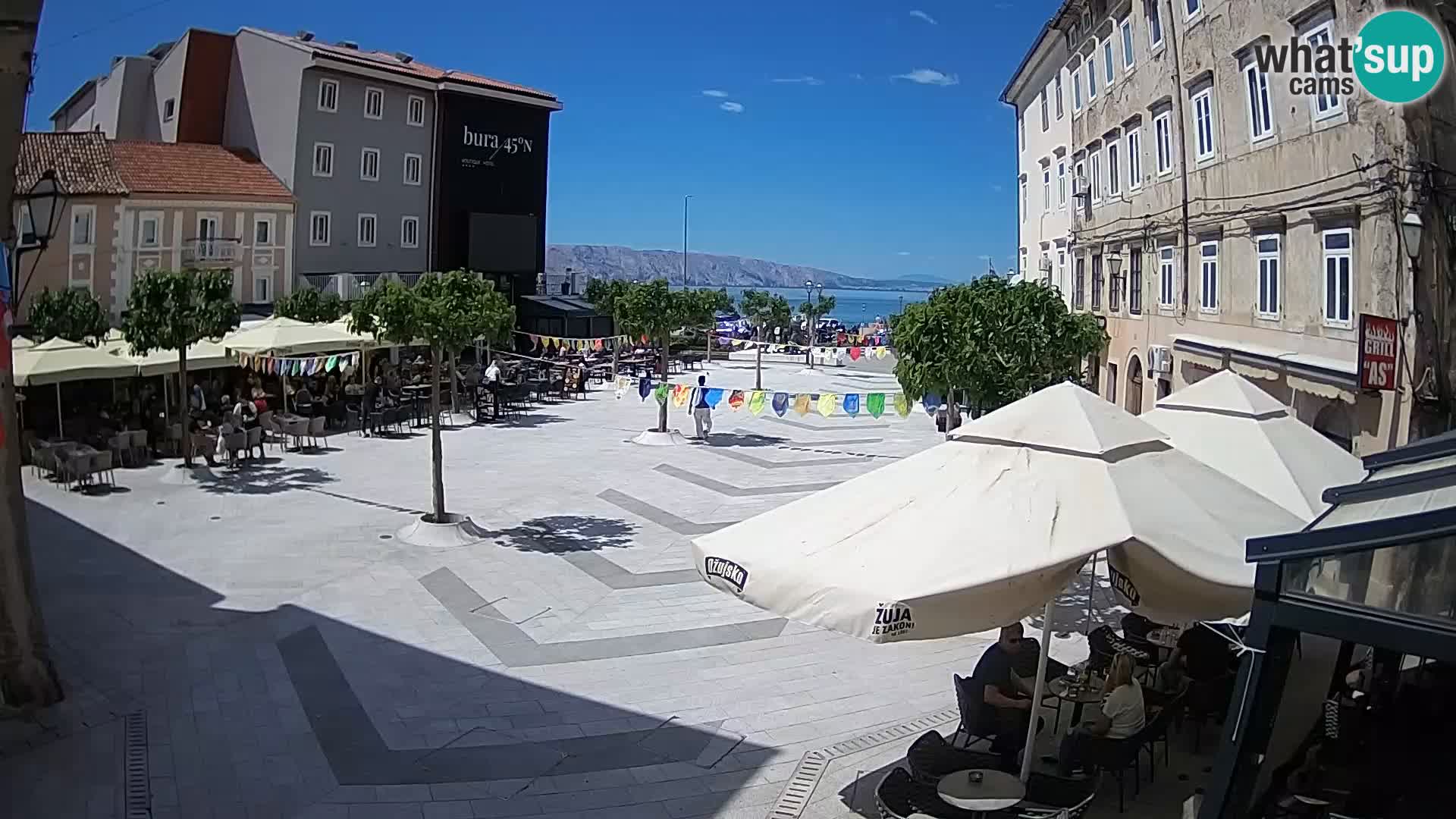 Center mesta Senj – Pavlinski trg – spletne kamere Dalmacija