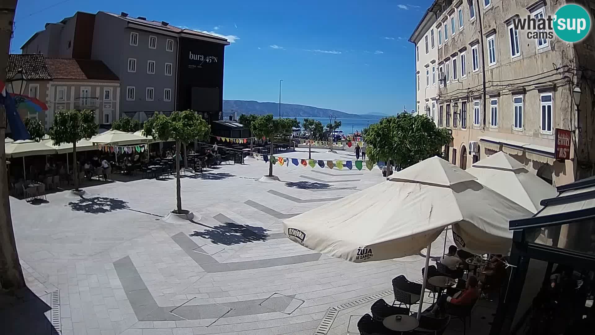 Zentrum der Stadt Senj – Pavlin platz – Live Cam Dalmatia