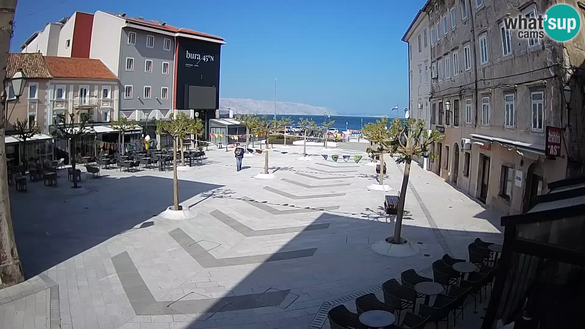 Centre de la ville de Senj – Place Pavlin – Live Cam Dalmatie
