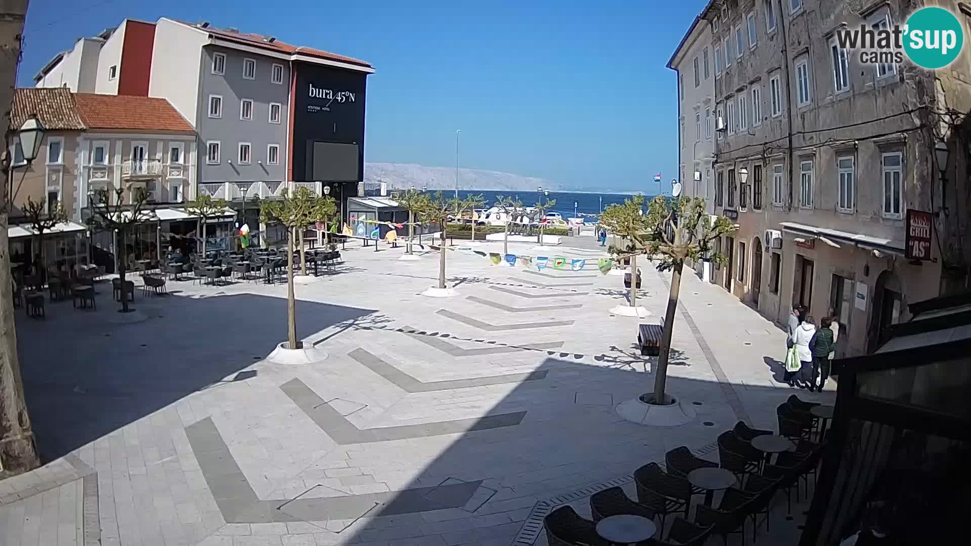 Centro de la ciudad de Senj – plaza Pavlin – Live Cam Dalmacia
