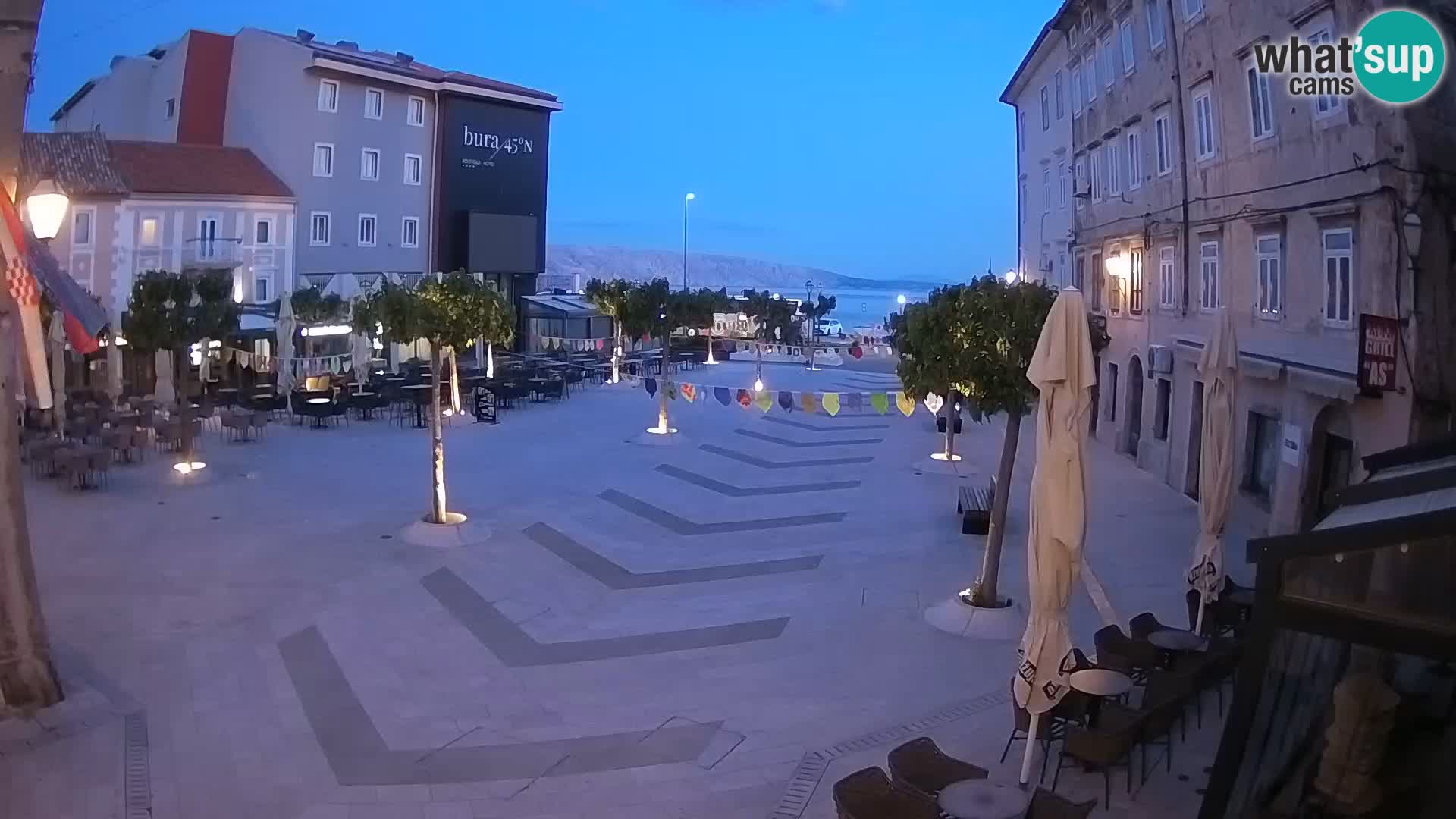 Centro de la ciudad de Senj – plaza Pavlin – Live Cam Dalmacia