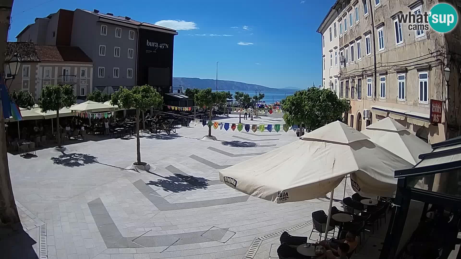 Centre de la ville de Senj – Place Pavlin – Live Cam Dalmatie