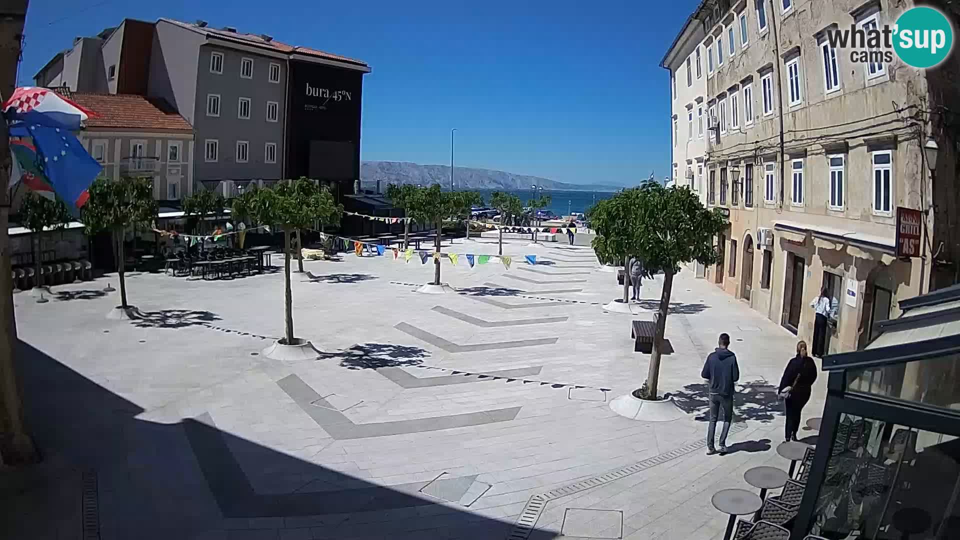 Centro de la ciudad de Senj – plaza Pavlin – Live Cam Dalmacia