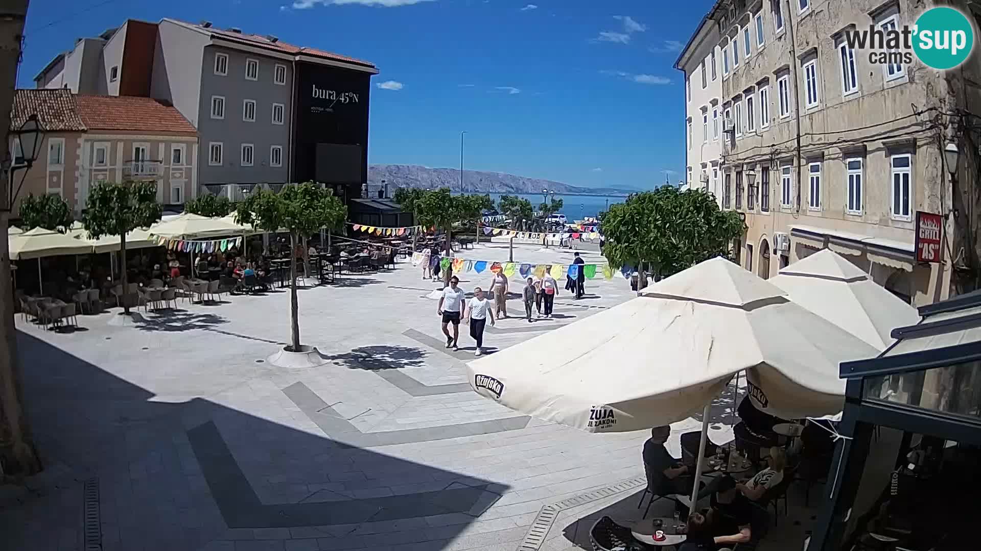 Center mesta Senj – Pavlinski trg – spletne kamere Dalmacija