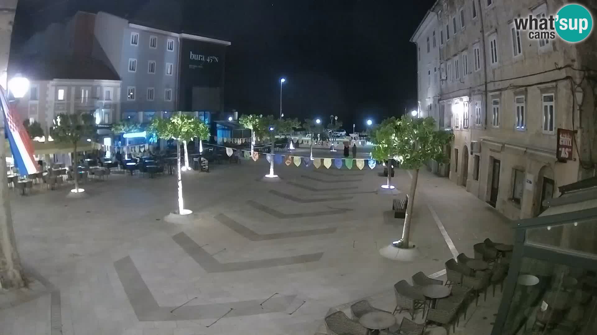 Centro de la ciudad de Senj – plaza Pavlin – Live Cam Dalmacia