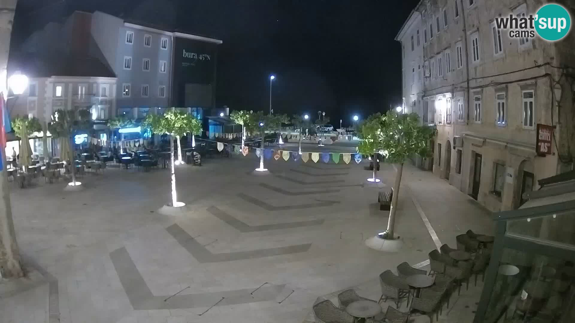 Centro de la ciudad de Senj – plaza Pavlin – Live Cam Dalmacia