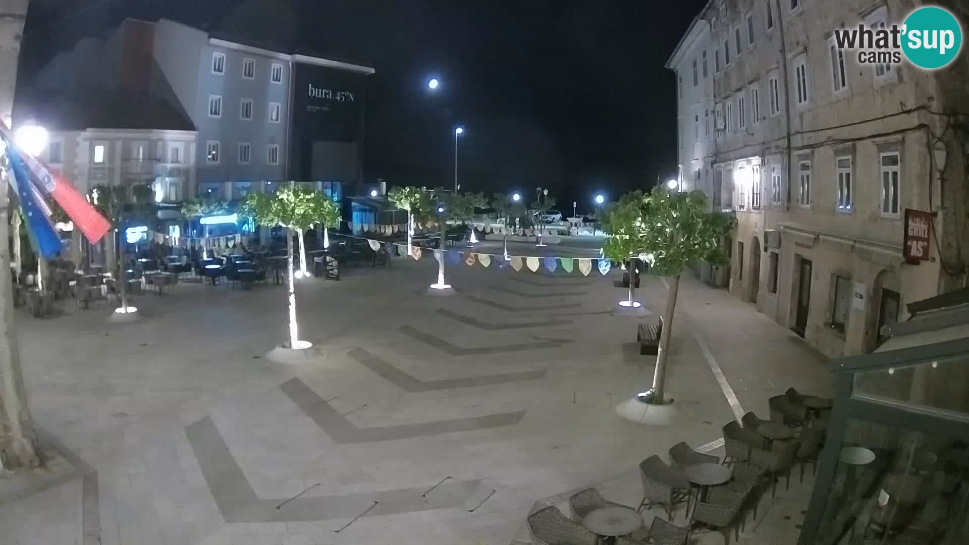 Centro de la ciudad de Senj – plaza Pavlin – Live Cam Dalmacia