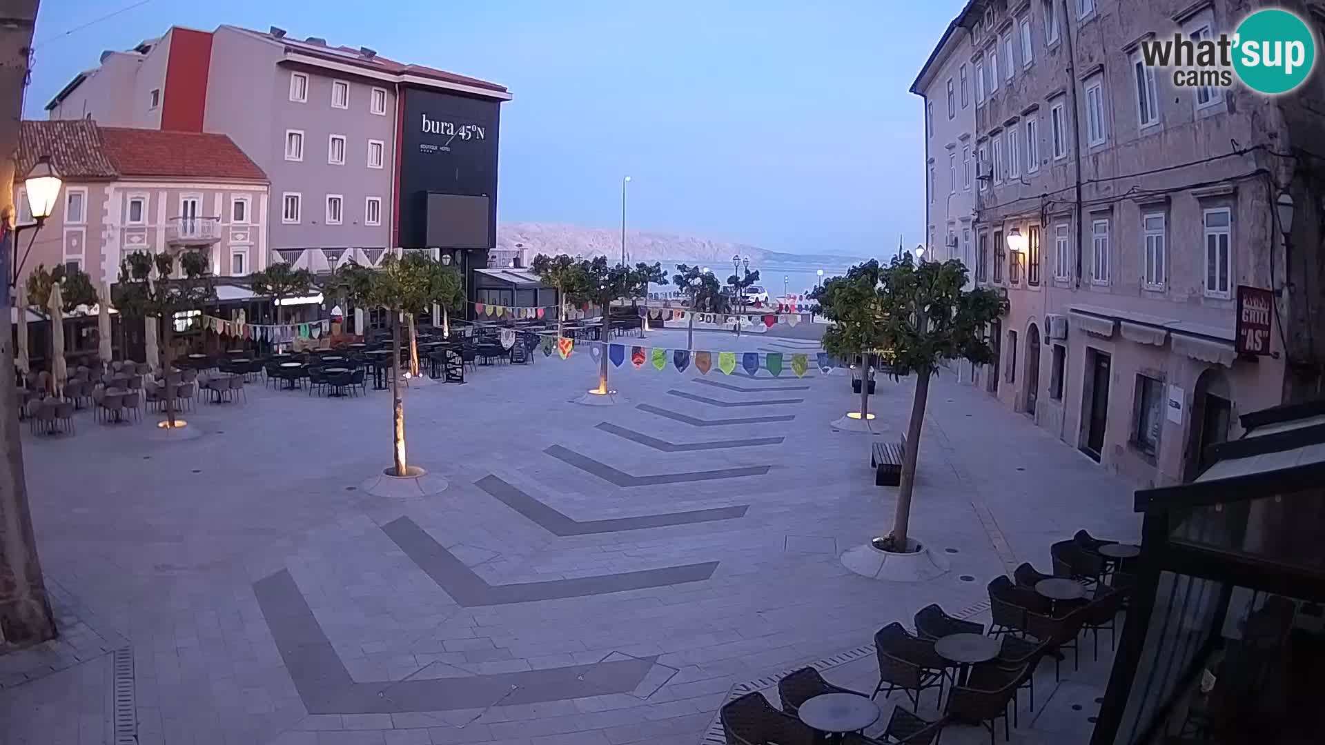 Zentrum der Stadt Senj – Pavlin platz – Live Cam Dalmatia