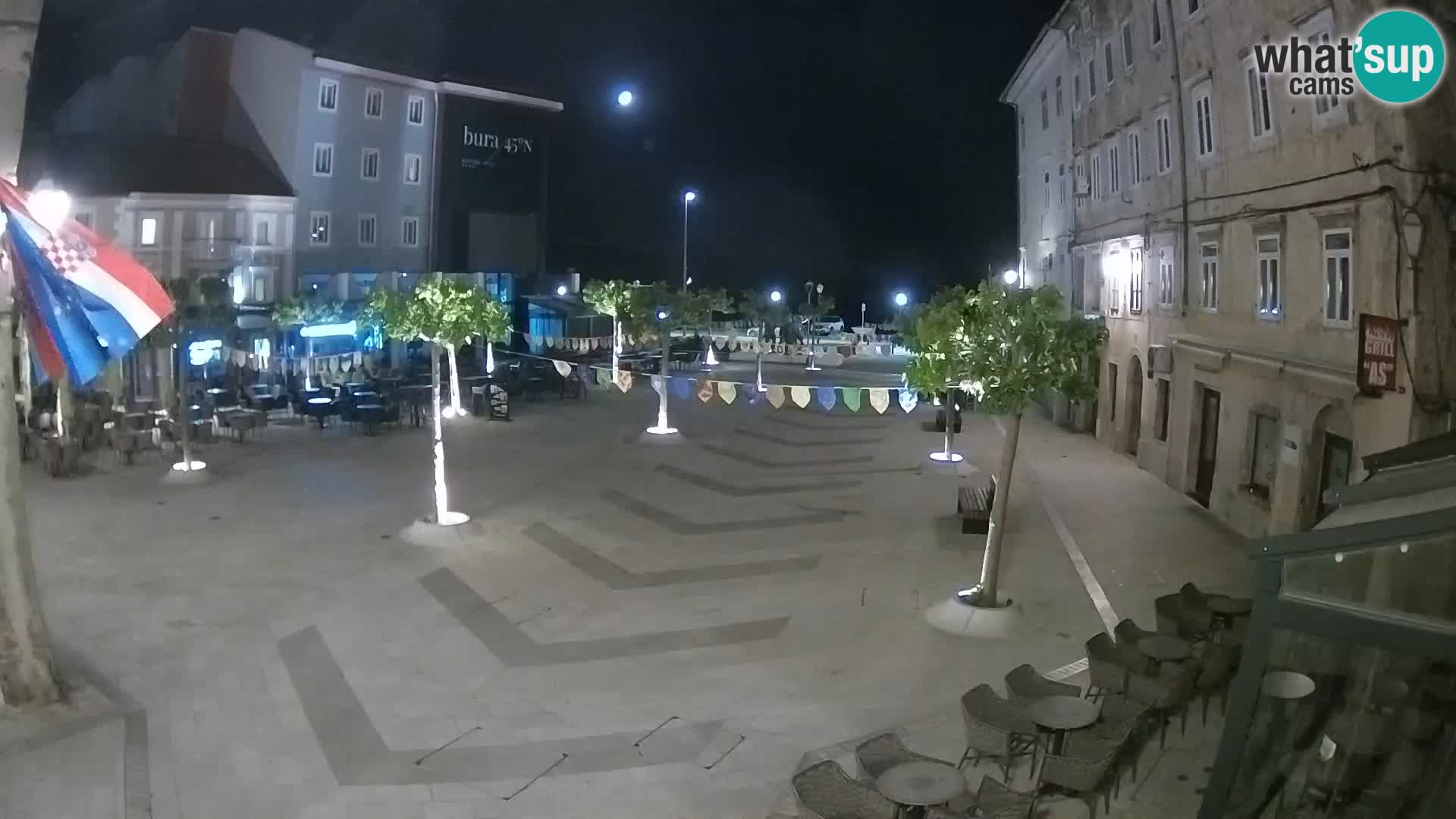 Zentrum der Stadt Senj – Pavlin platz – Live Cam Dalmatia
