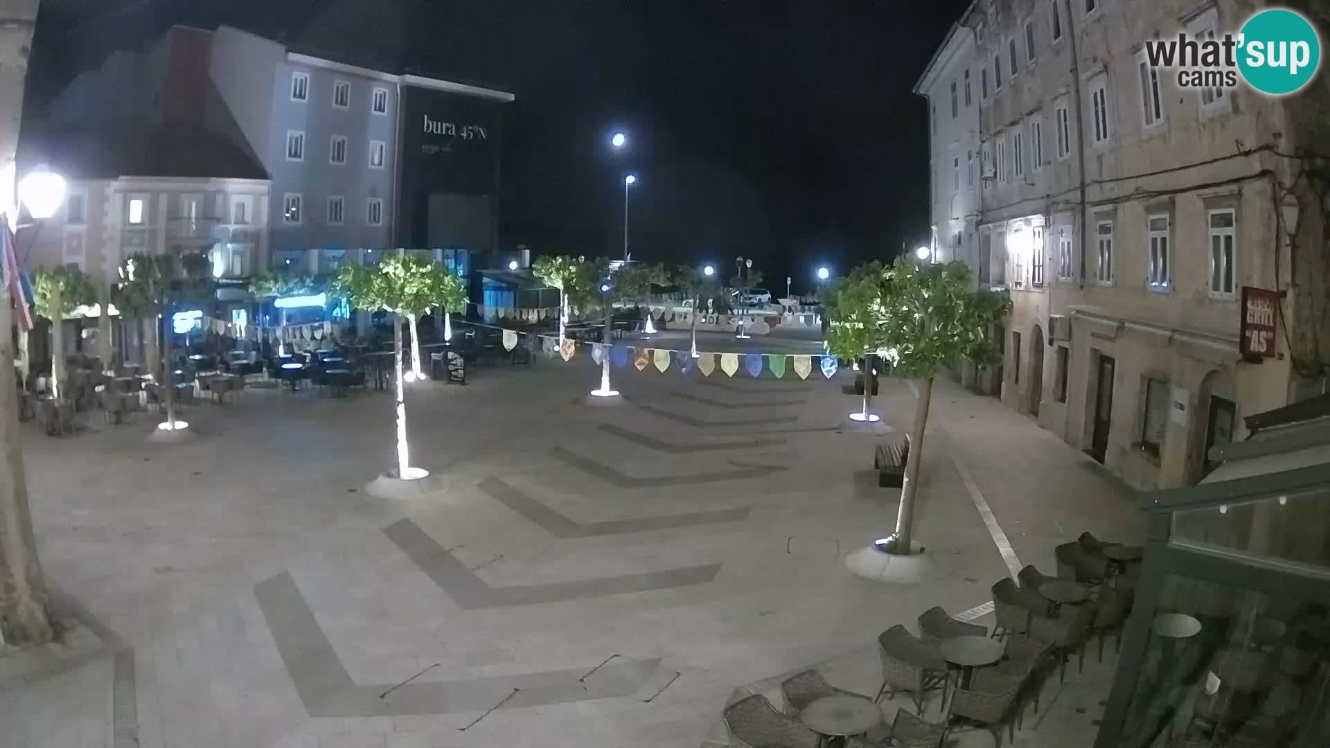 Centro de la ciudad de Senj – plaza Pavlin – Live Cam Dalmacia