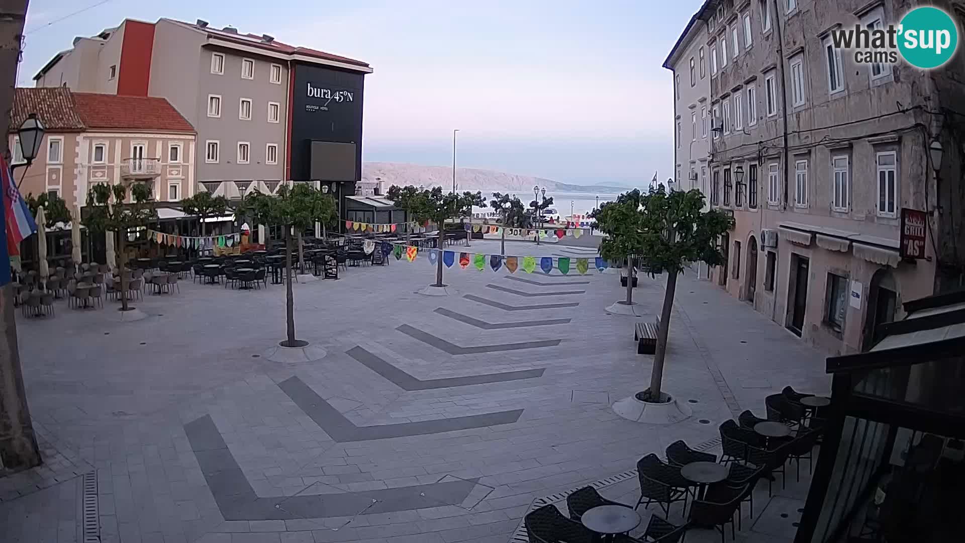 Center of Senj city – Pavlin square – Live Cam Dalmatia
