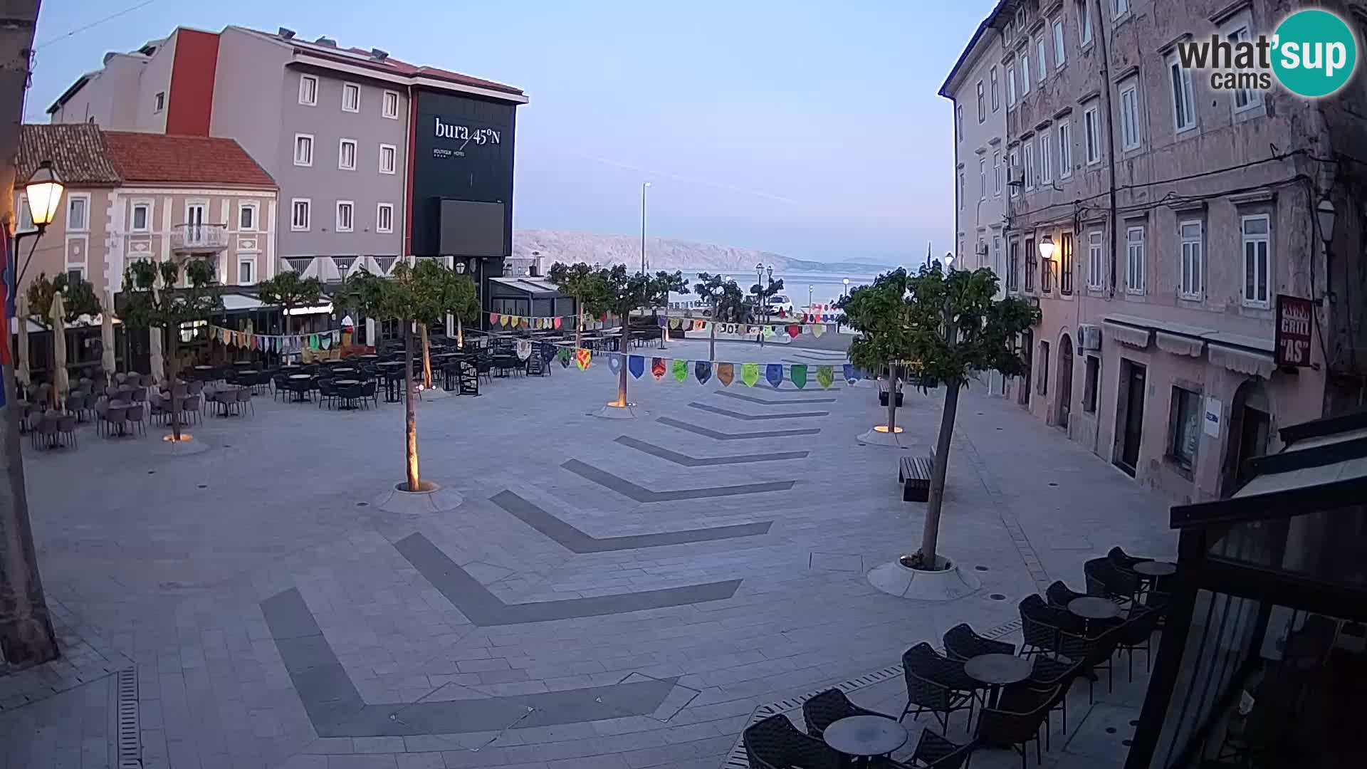 Centro della città di Senj – Piazza Pavlin – Live Cam Dalmazia