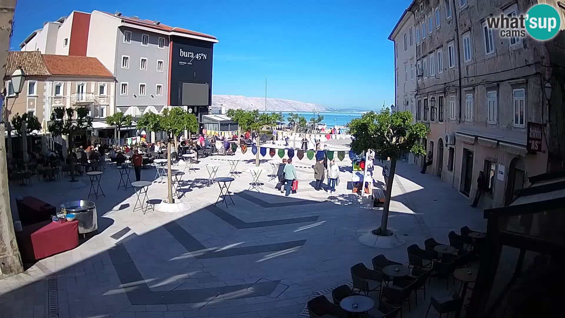 Center mesta Senj – Pavlinski trg – spletne kamere Dalmacija