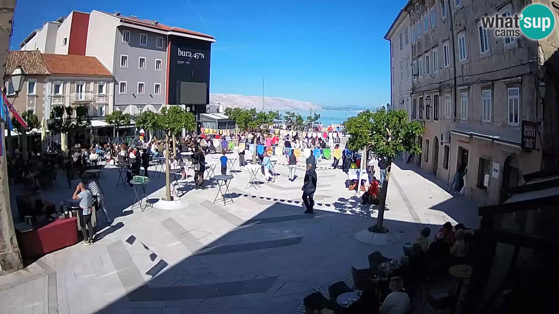 Centre de la ville de Senj – Place Pavlin – Live Cam Dalmatie