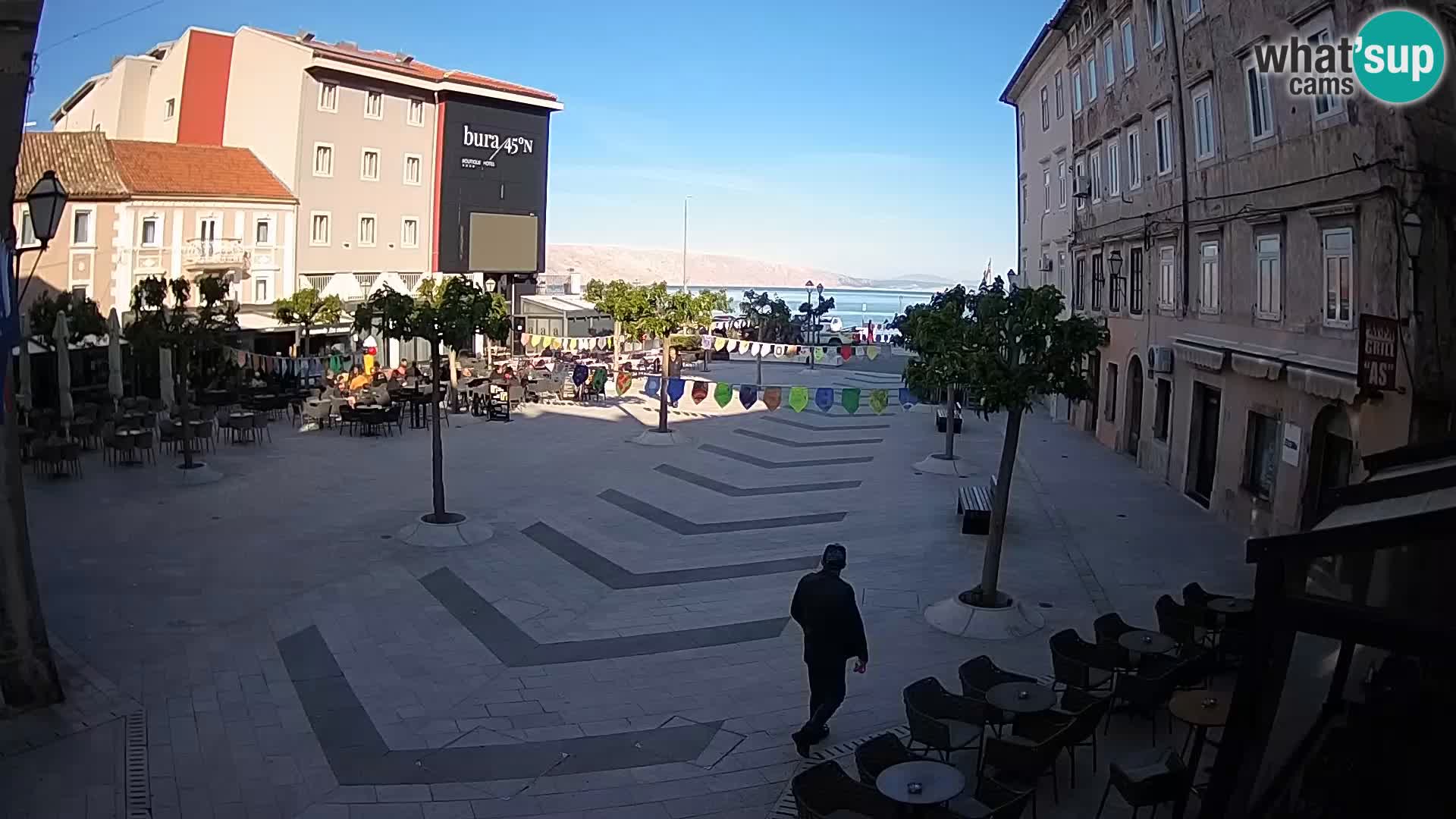 Centre de la ville de Senj – Place Pavlin – Live Cam Dalmatie