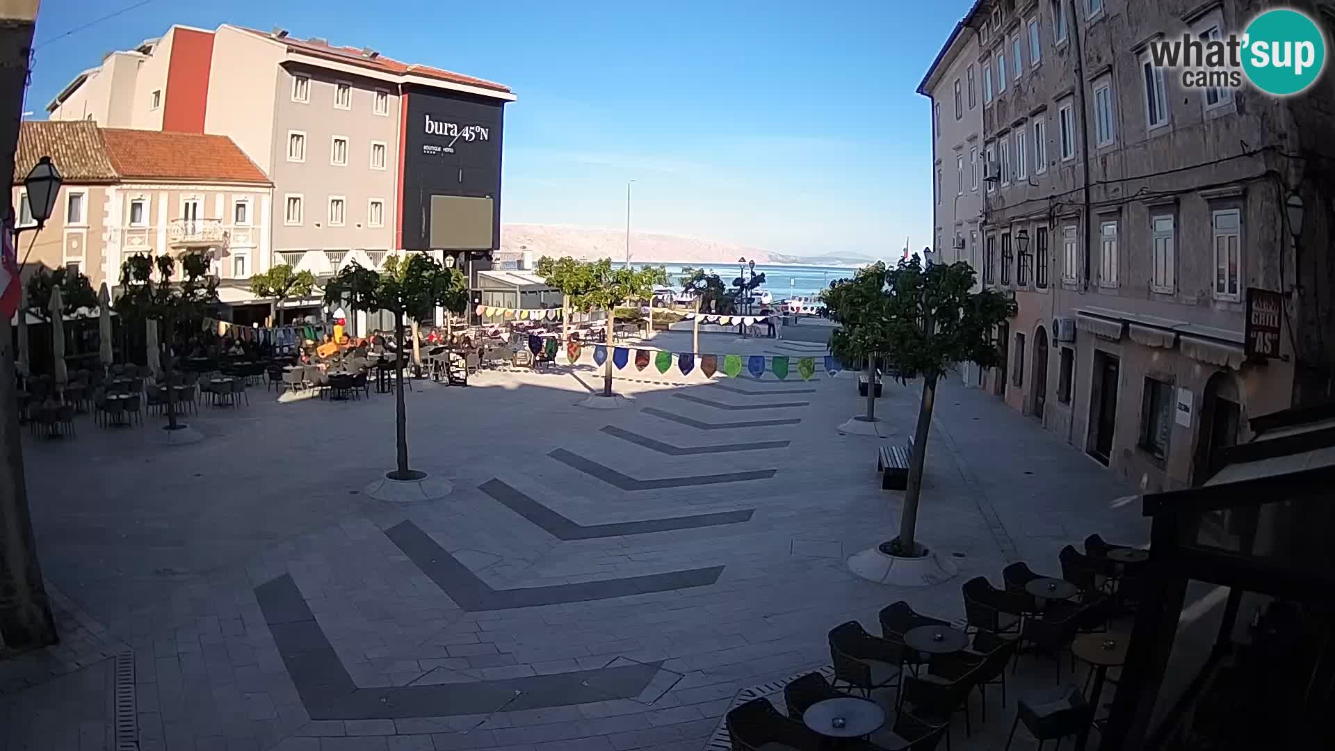 Centro della città di Senj – Piazza Pavlin – Live Cam Dalmazia