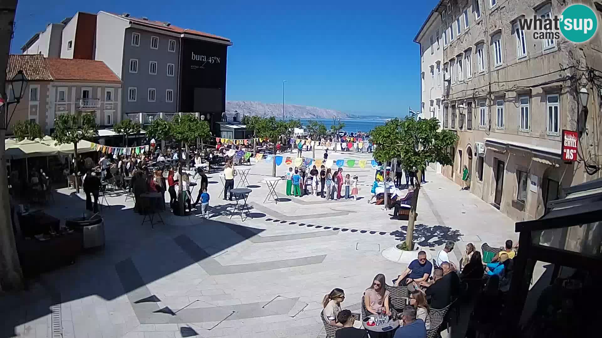 Centro della città di Senj – Piazza Pavlin – Live Cam Dalmazia