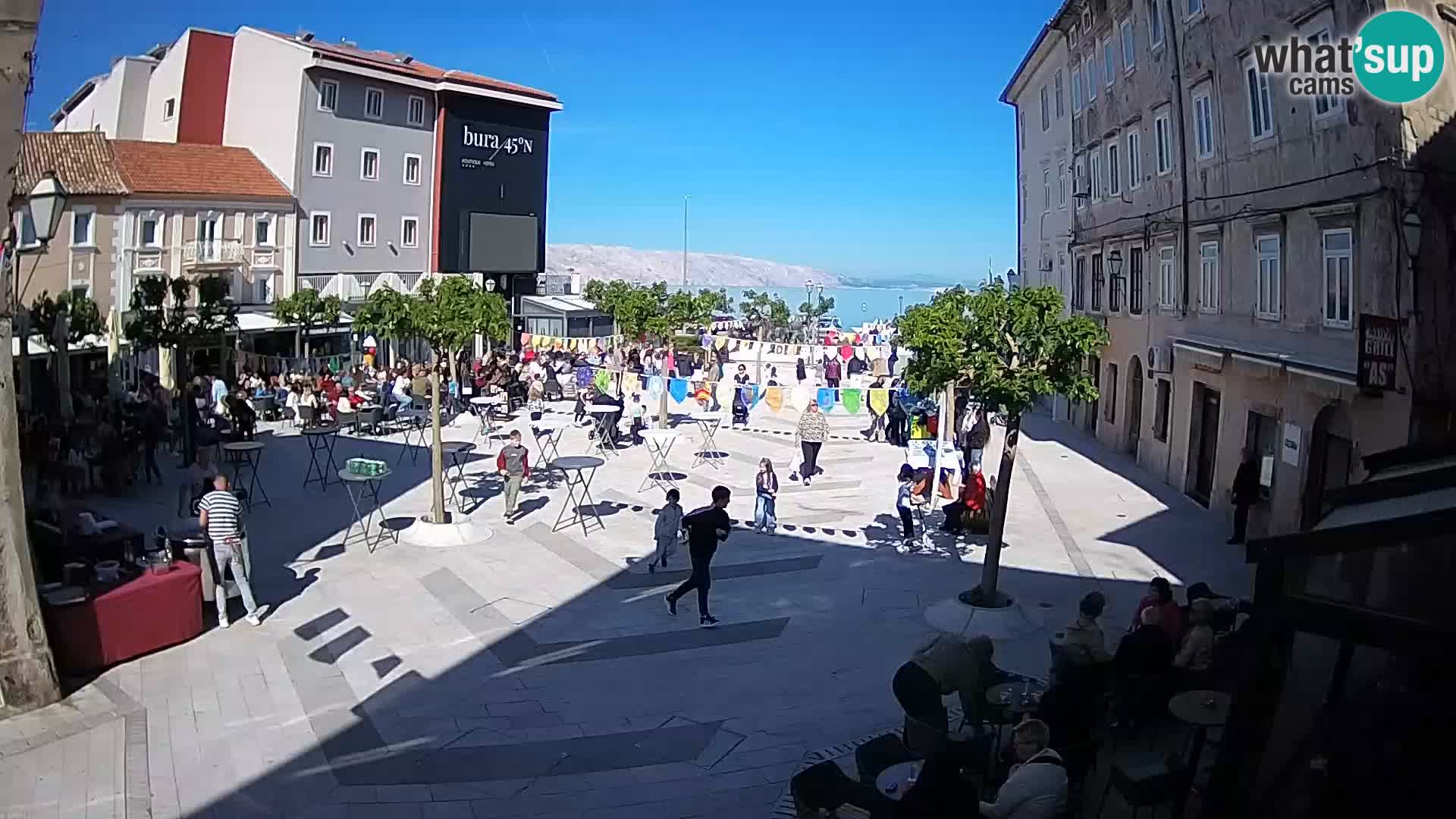 Centre de la ville de Senj – Place Pavlin – Live Cam Dalmatie