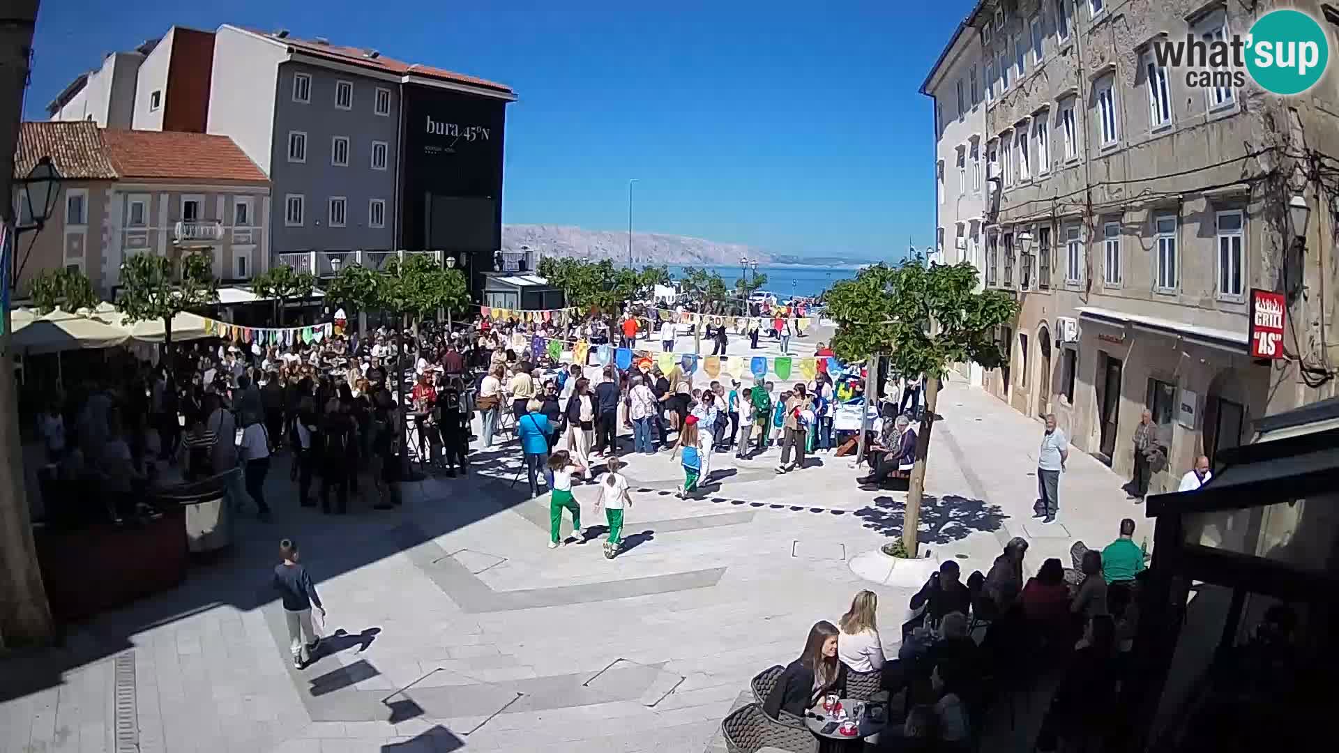 Zentrum der Stadt Senj – Pavlin platz – Live Cam Dalmatia