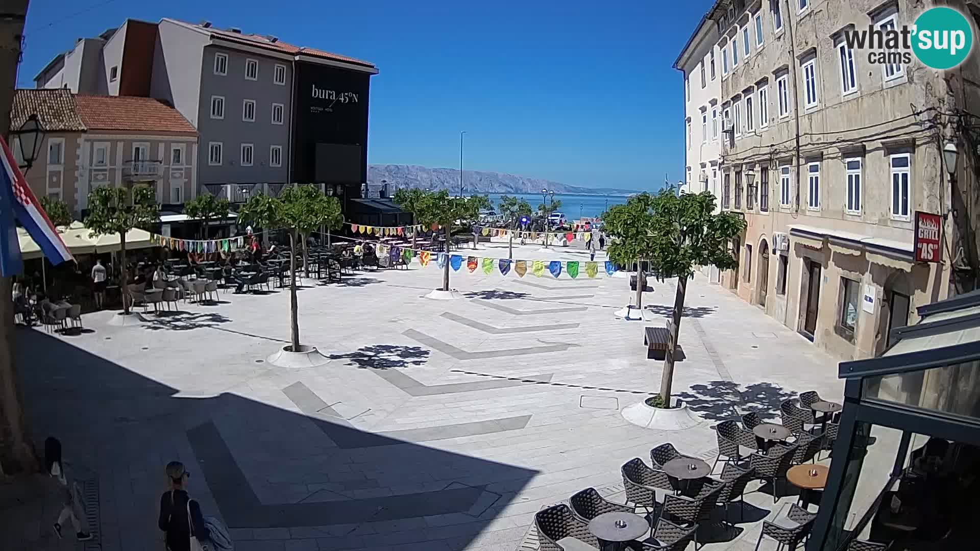 Center mesta Senj – Pavlinski trg – spletne kamere Dalmacija