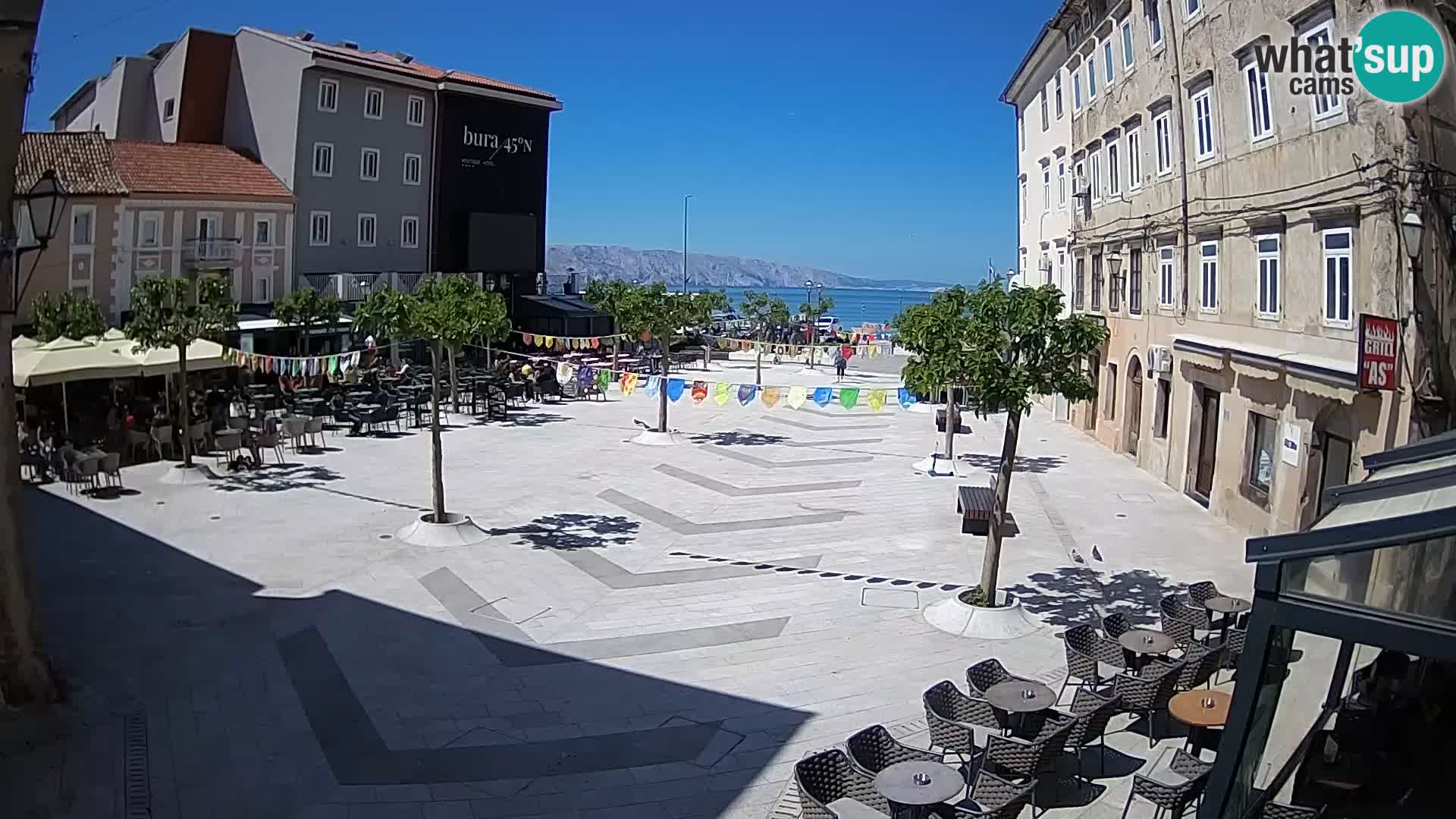 Center mesta Senj – Pavlinski trg – spletne kamere Dalmacija