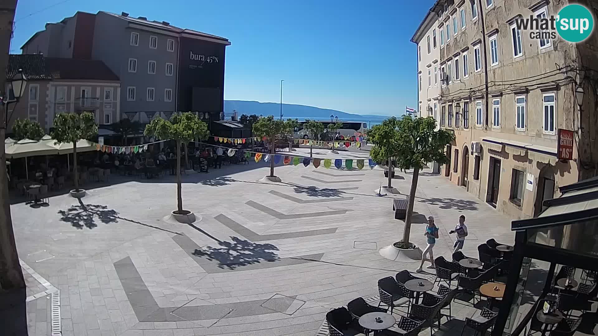 Centre de la ville de Senj – Place Pavlin – Live Cam Dalmatie