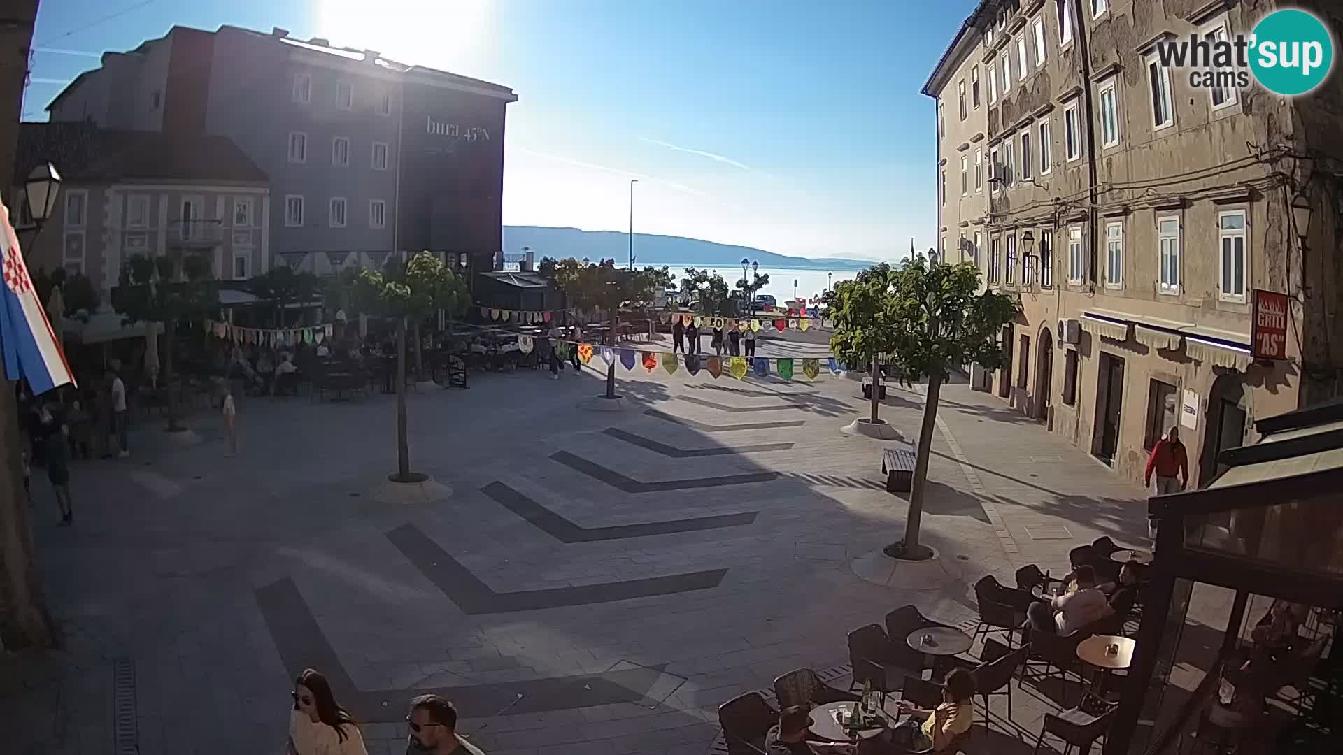 Centro de la ciudad de Senj – plaza Pavlin – Live Cam Dalmacia