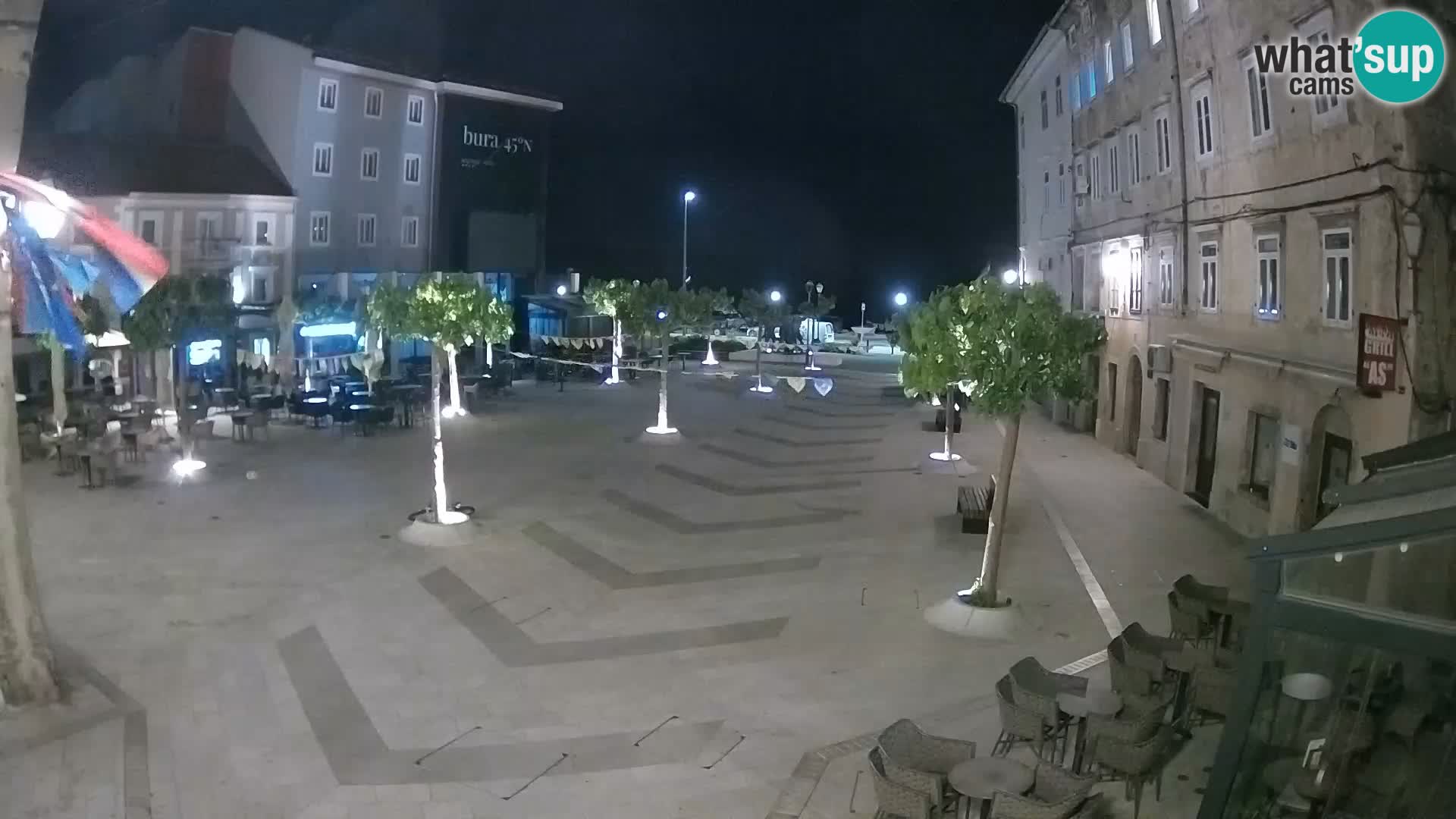 Center of Senj city – Pavlin square – Live Cam Dalmatia