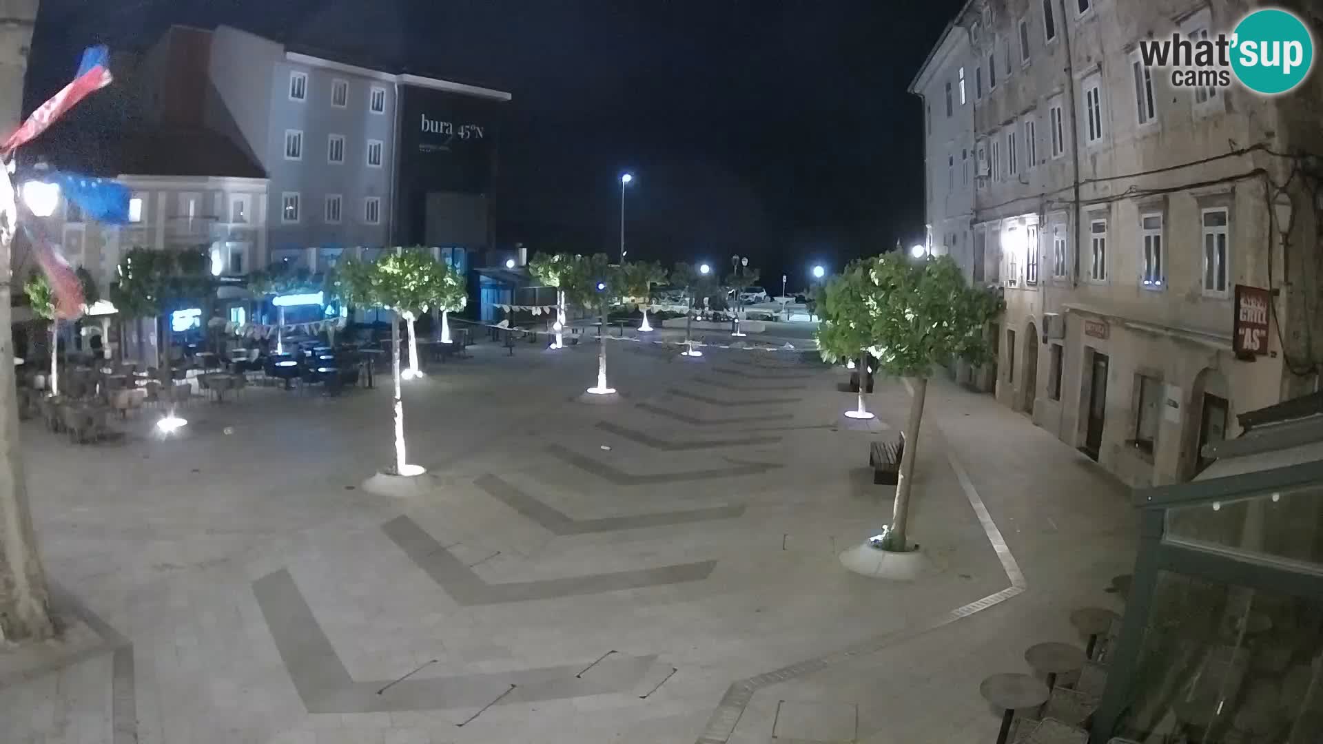 Centre de la ville de Senj – Place Pavlin – Live Cam Dalmatie