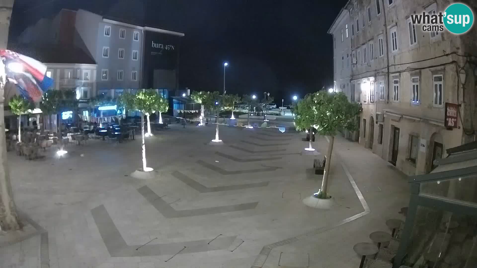 Centro de la ciudad de Senj – plaza Pavlin – Live Cam Dalmacia