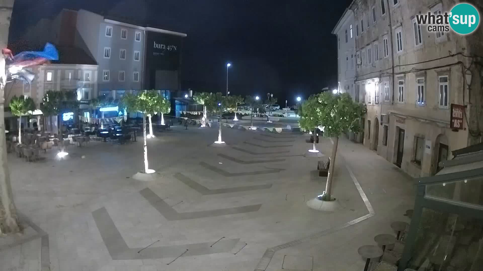 Centre de la ville de Senj – Place Pavlin – Live Cam Dalmatie