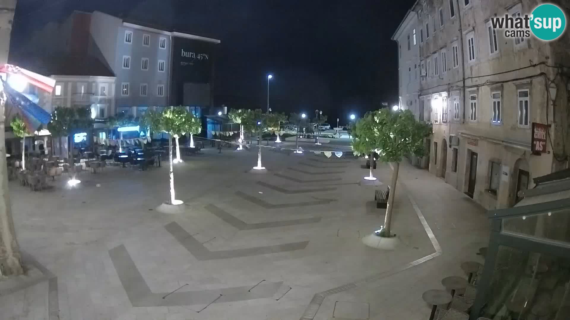 Centro de la ciudad de Senj – plaza Pavlin – Live Cam Dalmacia