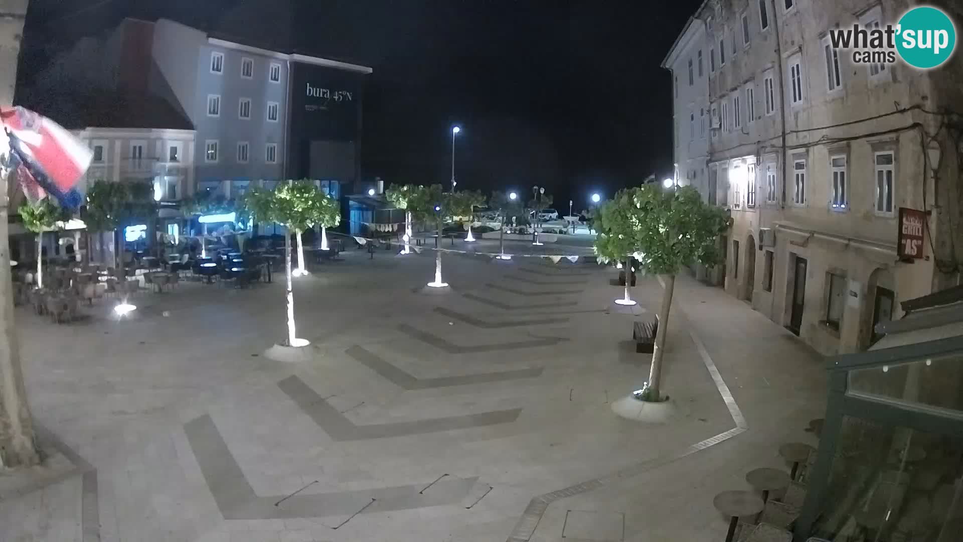 Centro de la ciudad de Senj – plaza Pavlin – Live Cam Dalmacia