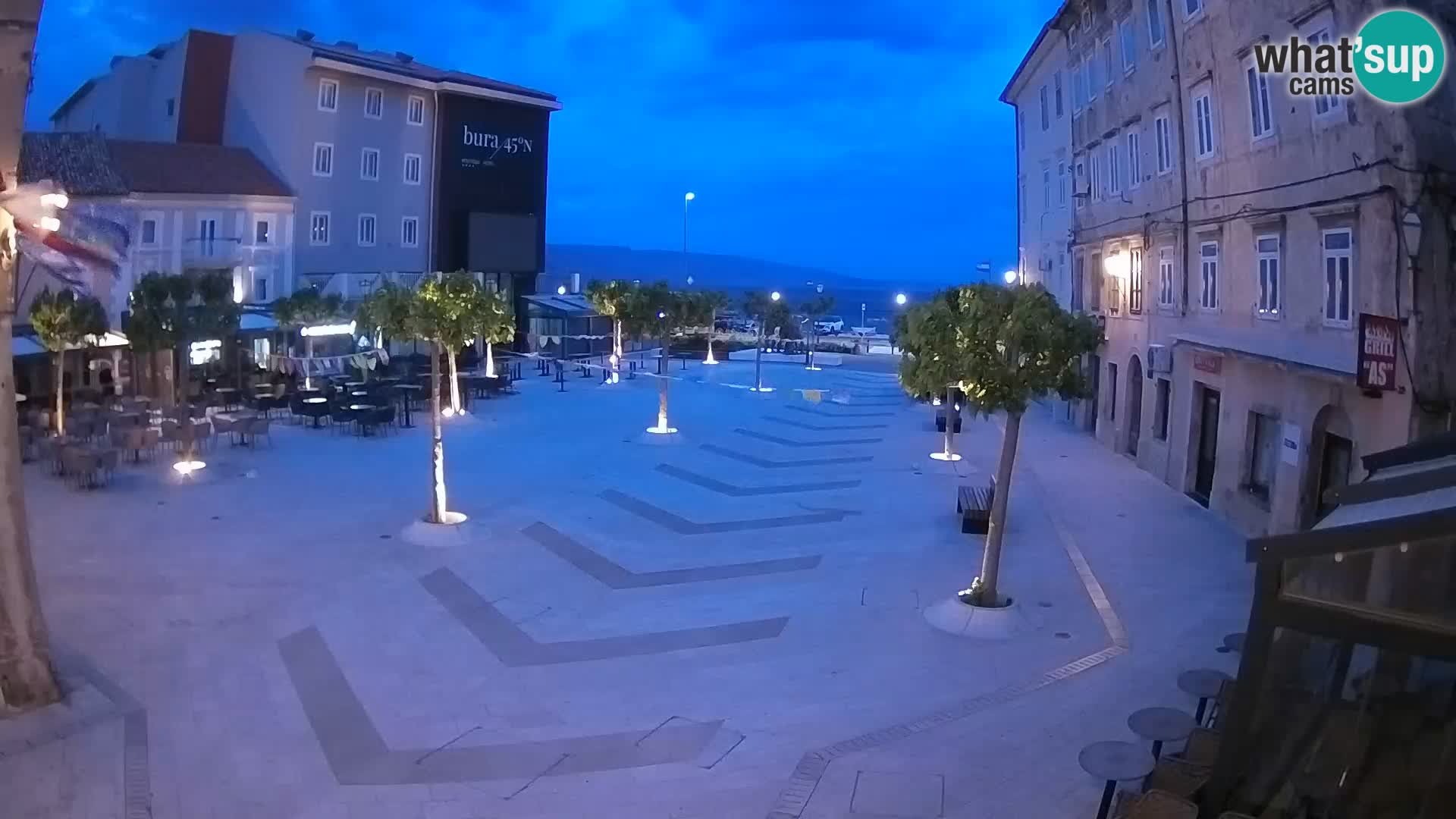 Center mesta Senj – Pavlinski trg – spletne kamere Dalmacija