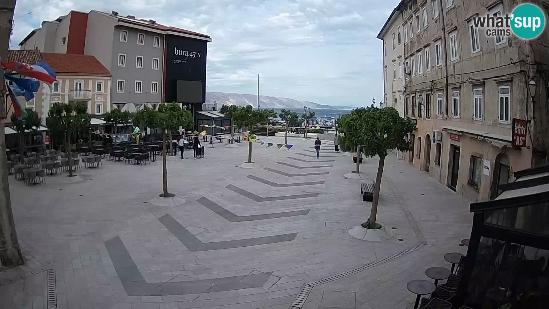 Centro della città di Senj – Piazza Pavlin – Live Cam Dalmazia