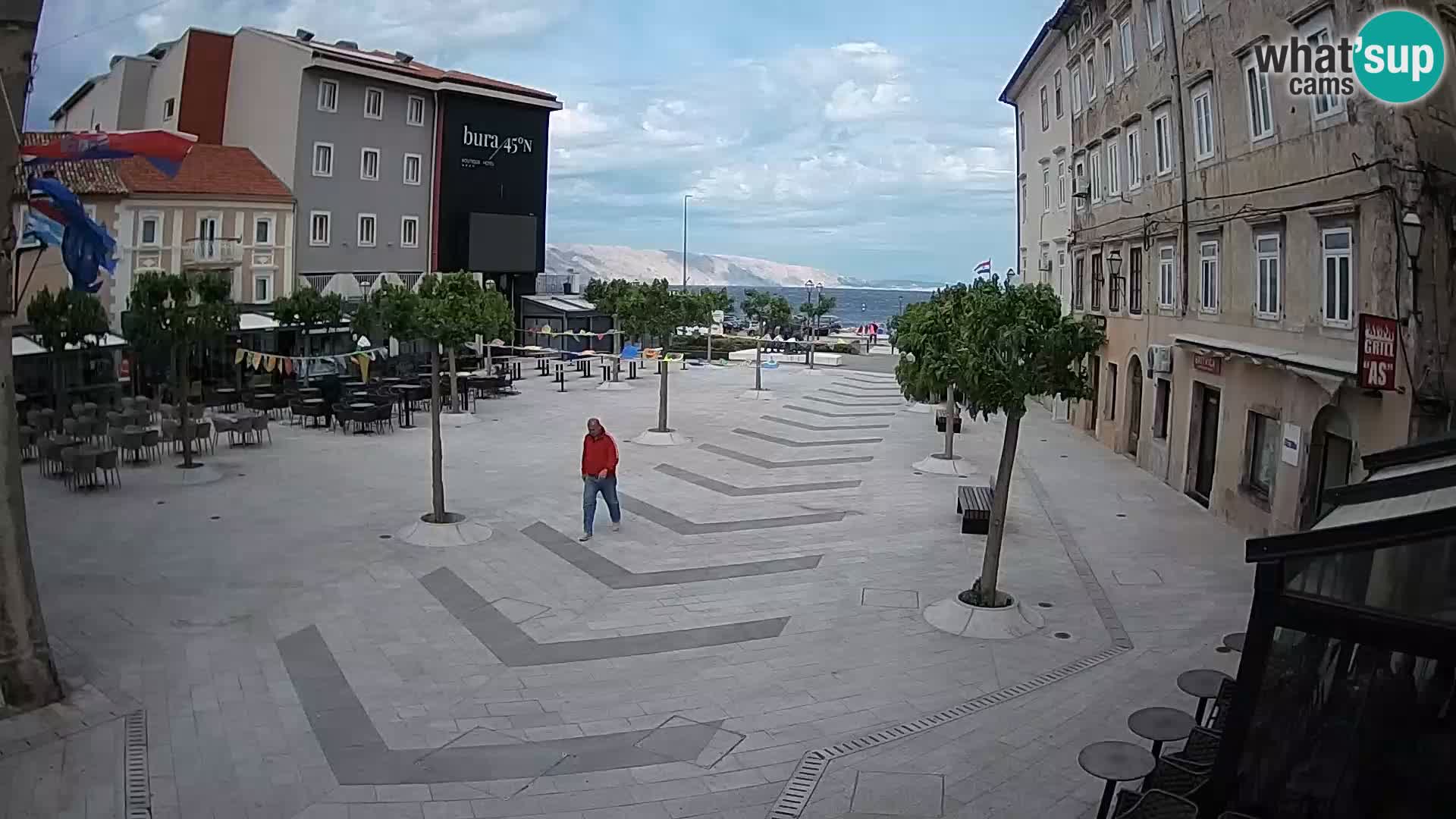 Center mesta Senj – Pavlinski trg – spletne kamere Dalmacija