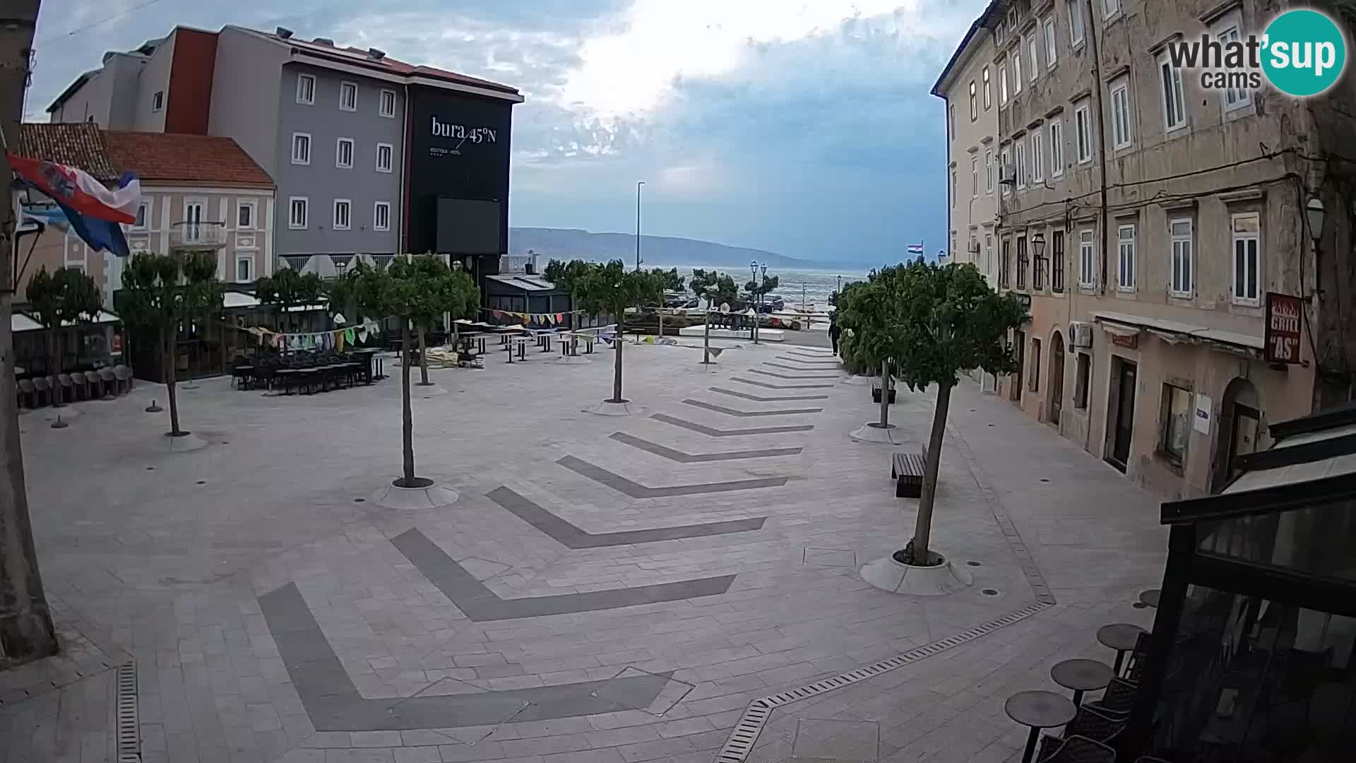 Center of Senj city – Pavlin square – Live Cam Dalmatia