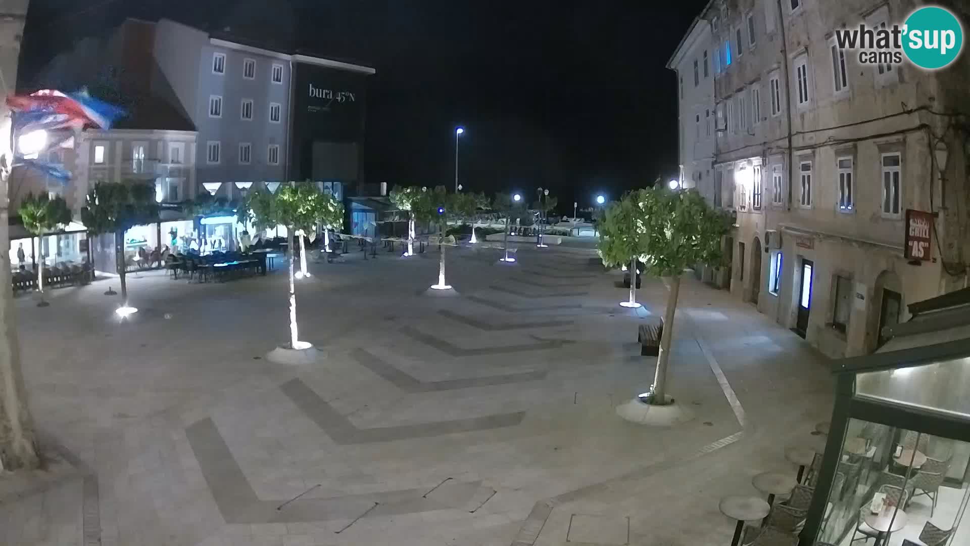 Centro de la ciudad de Senj – plaza Pavlin – Live Cam Dalmacia