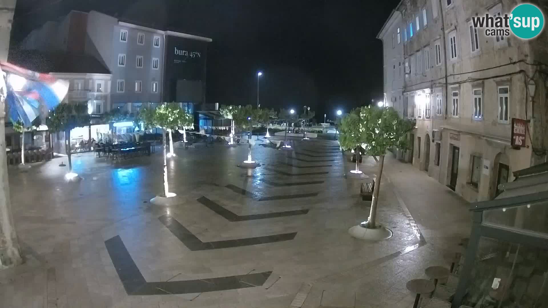Centro de la ciudad de Senj – plaza Pavlin – Live Cam Dalmacia