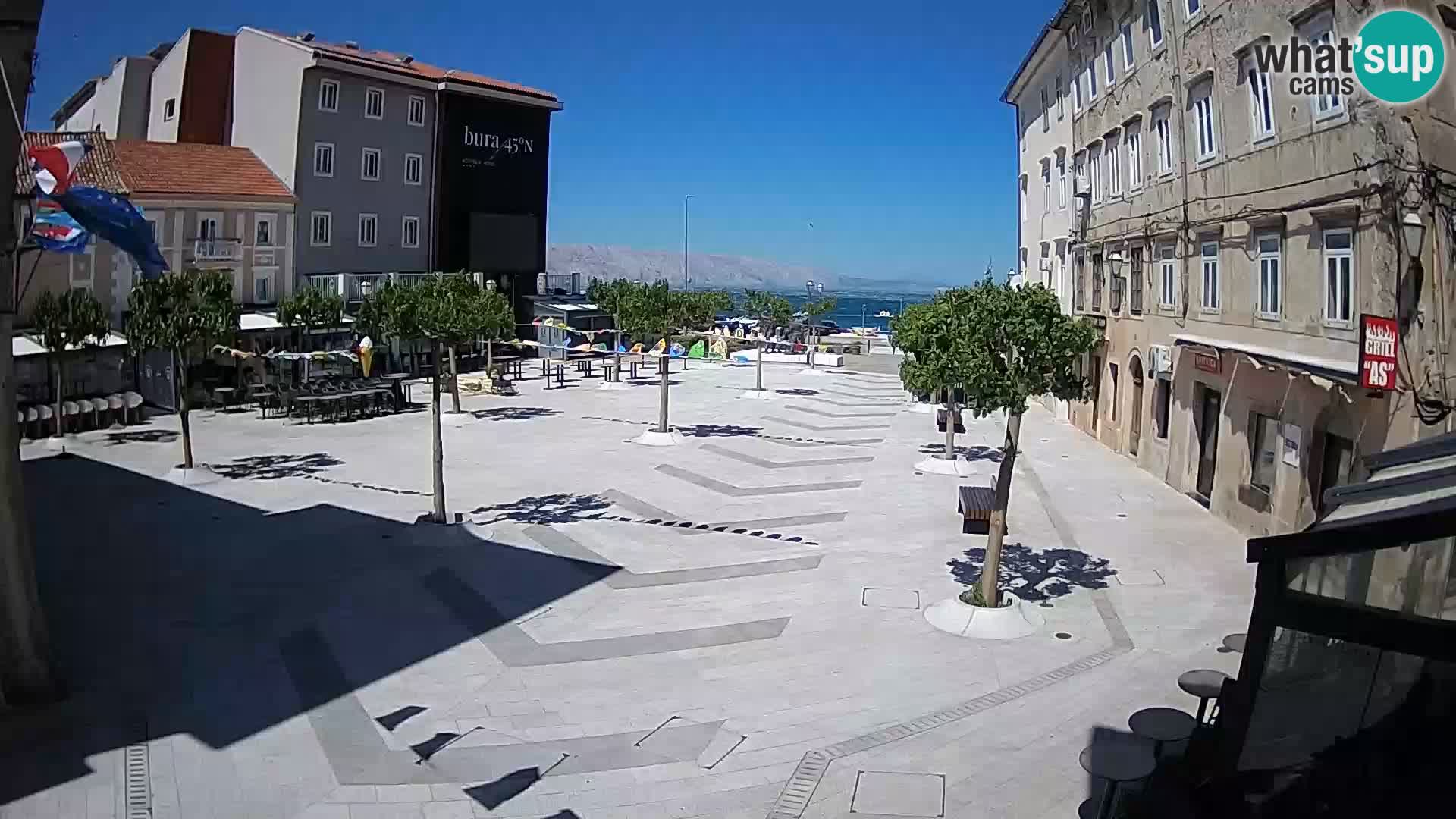 Center mesta Senj – Pavlinski trg – spletne kamere Dalmacija